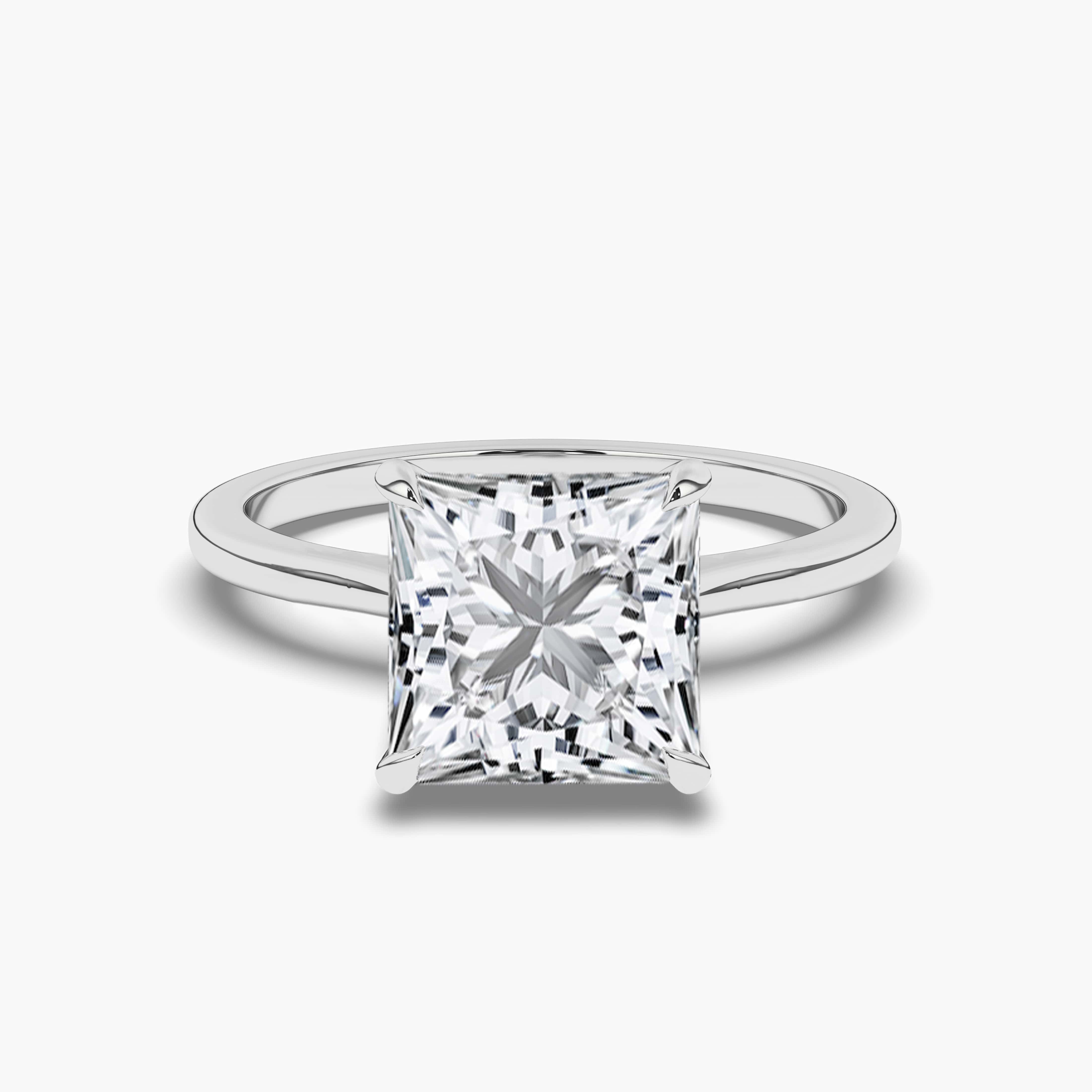 Diamond Engagement Ring Princess-Cut White Gold