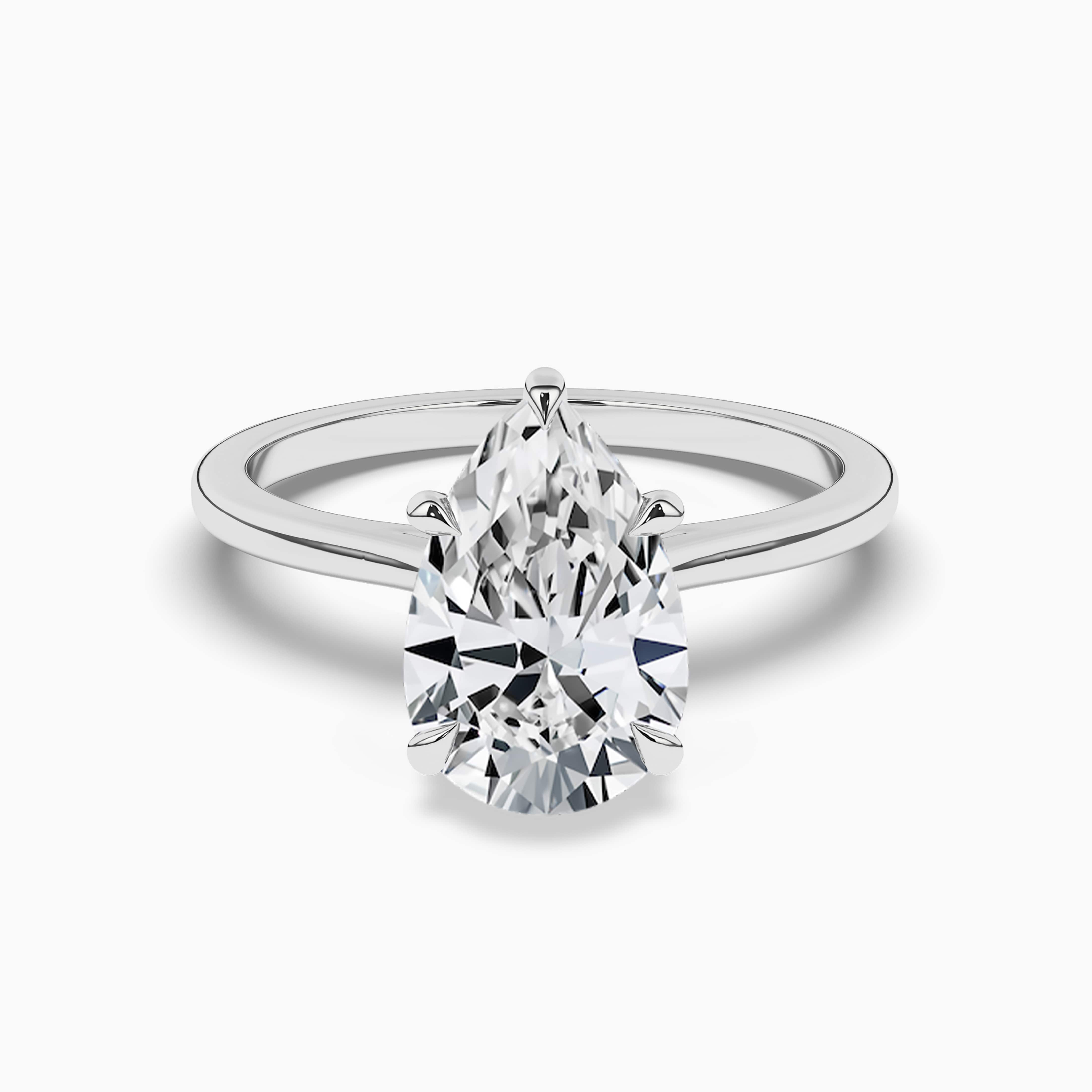 Lab Created Diamond Engagement Ring White Gold