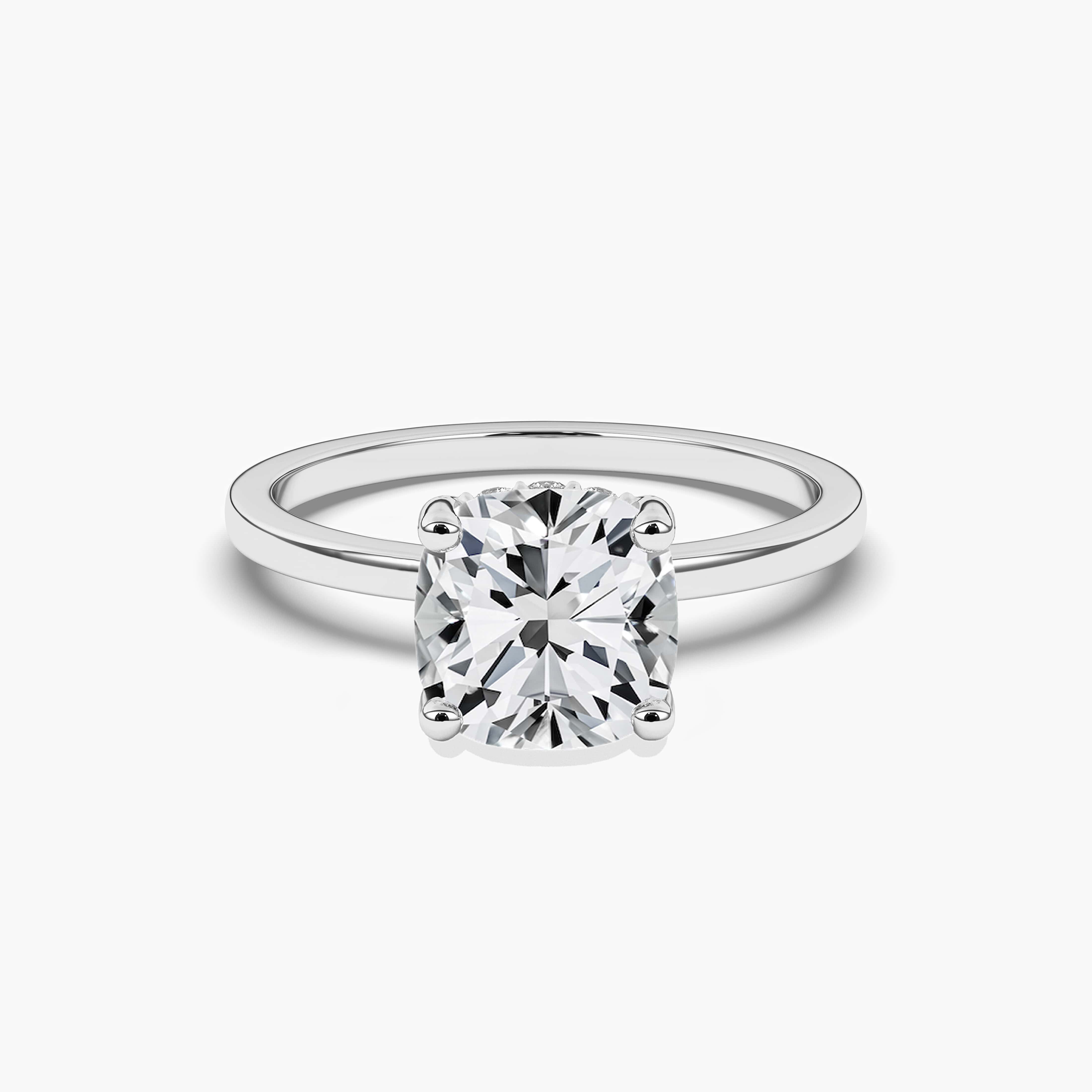 2.5 Carat Hidden Halo Diamond Engagement Ring