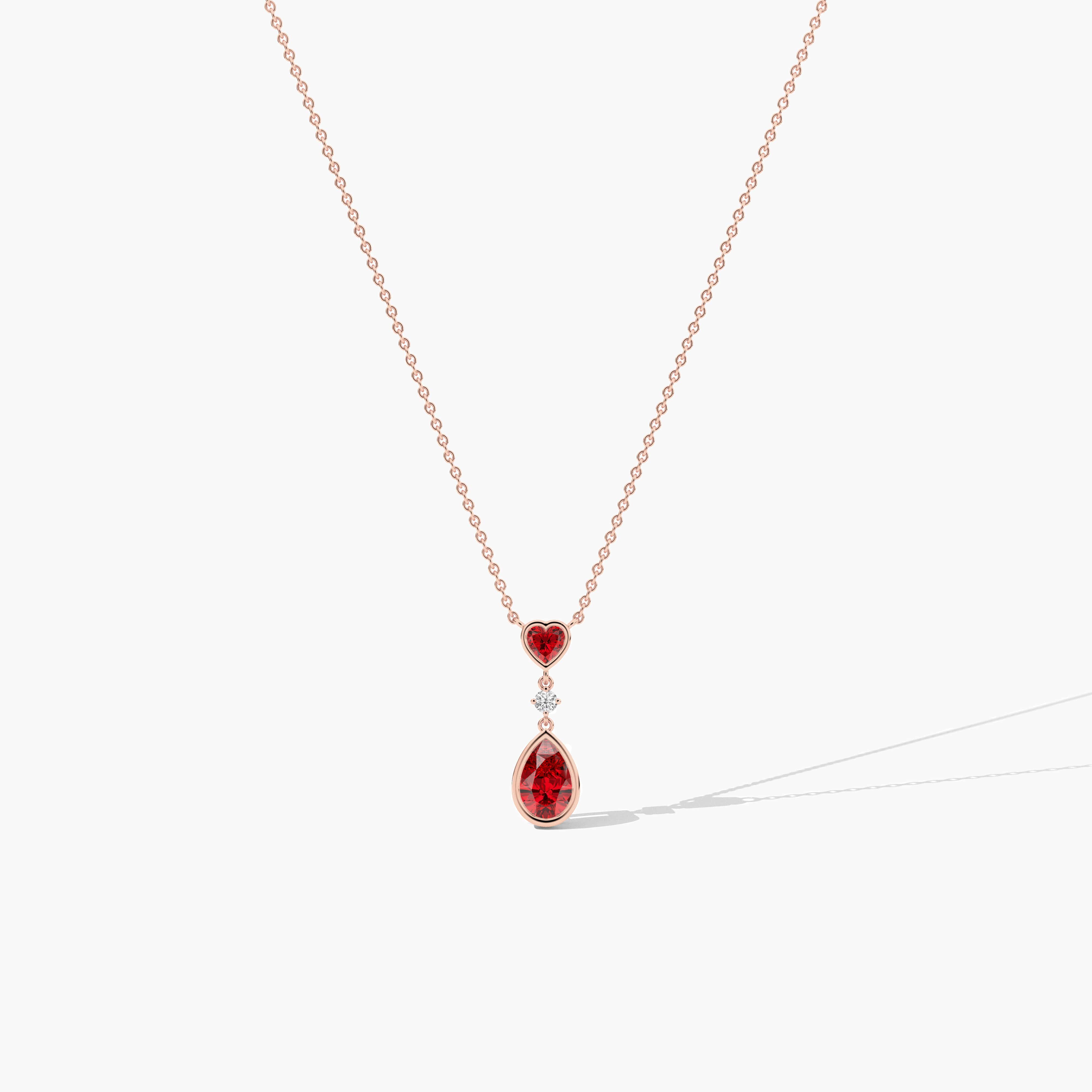 rose gold ruby necklace