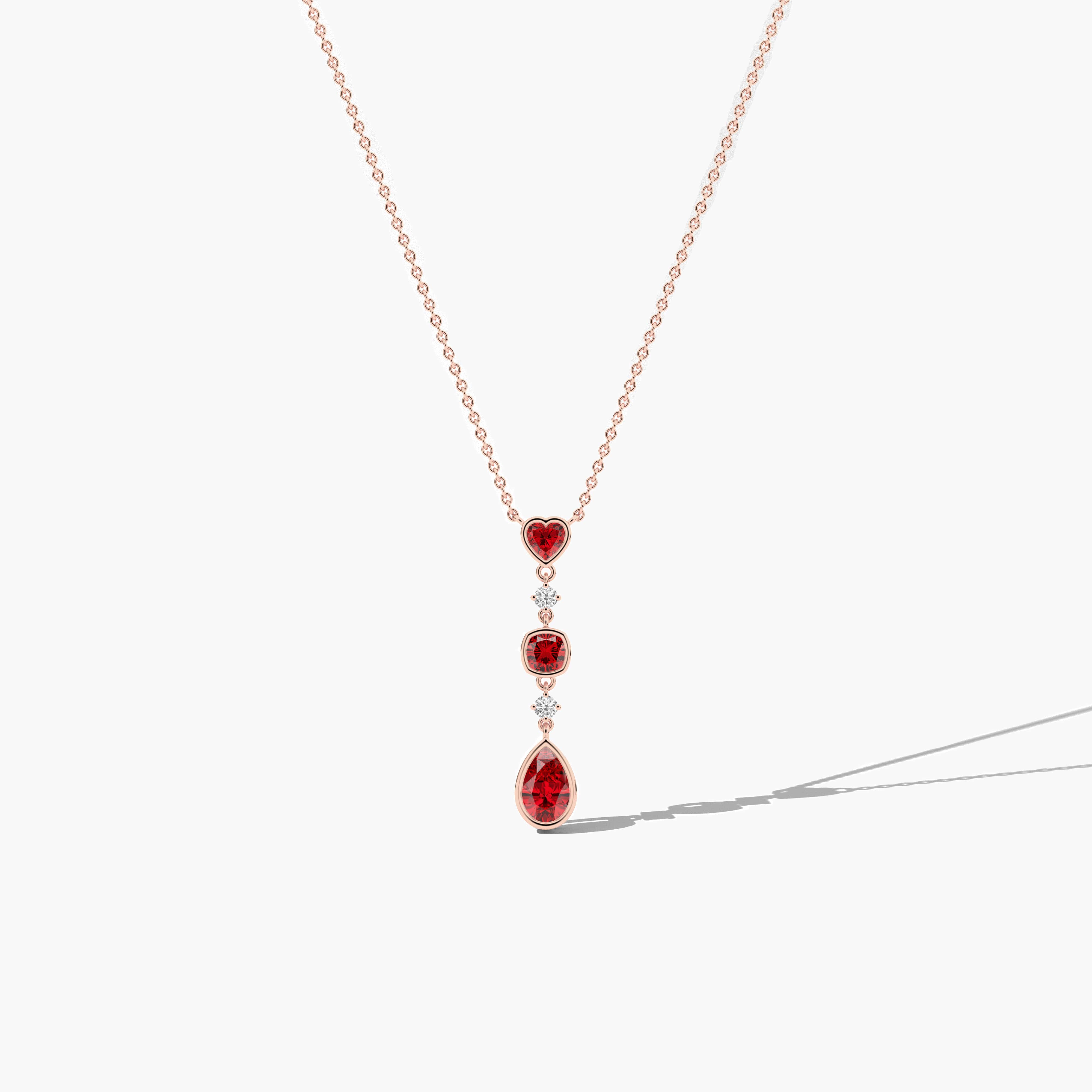 gold diamond ruby necklace