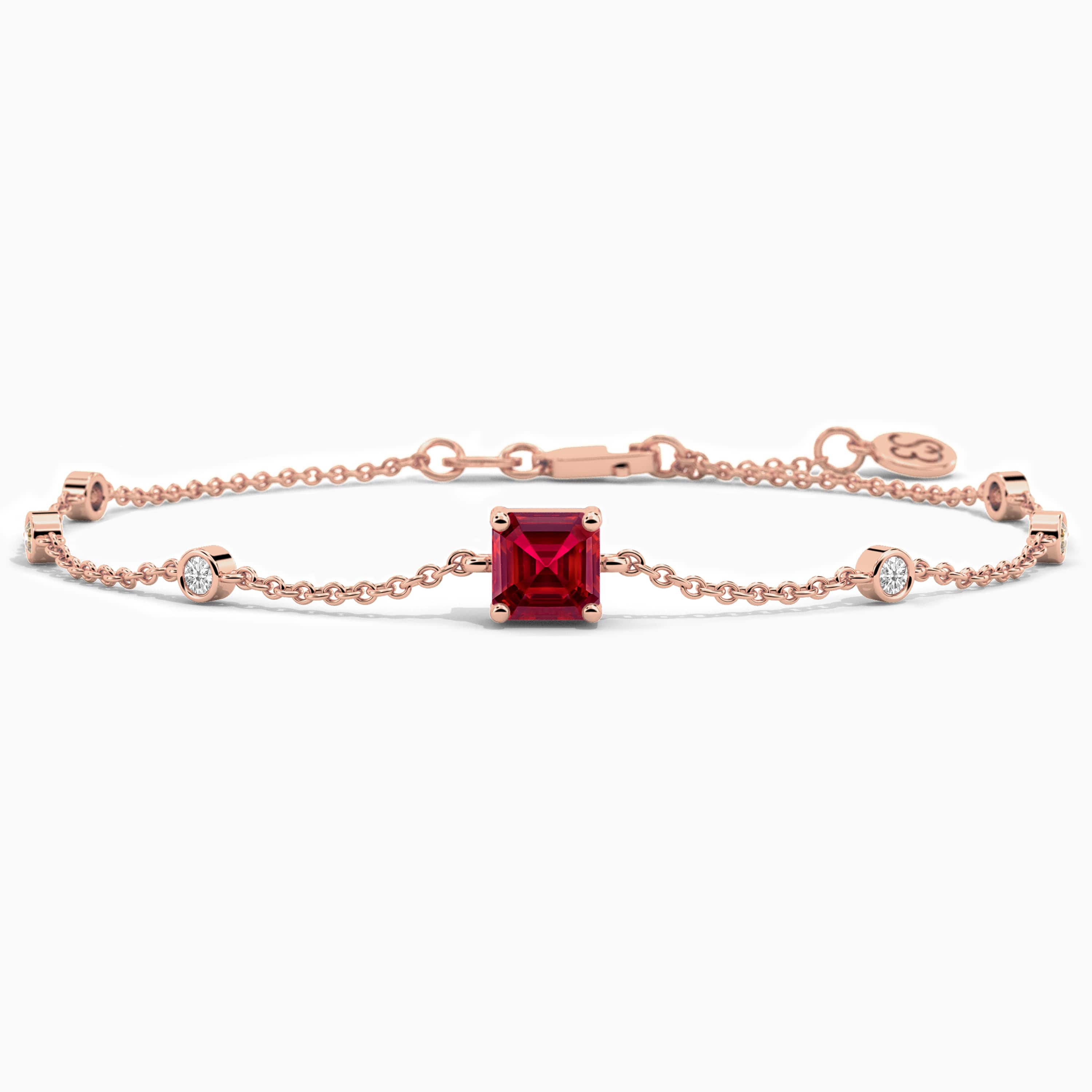 ruby diamond gold bracelet​