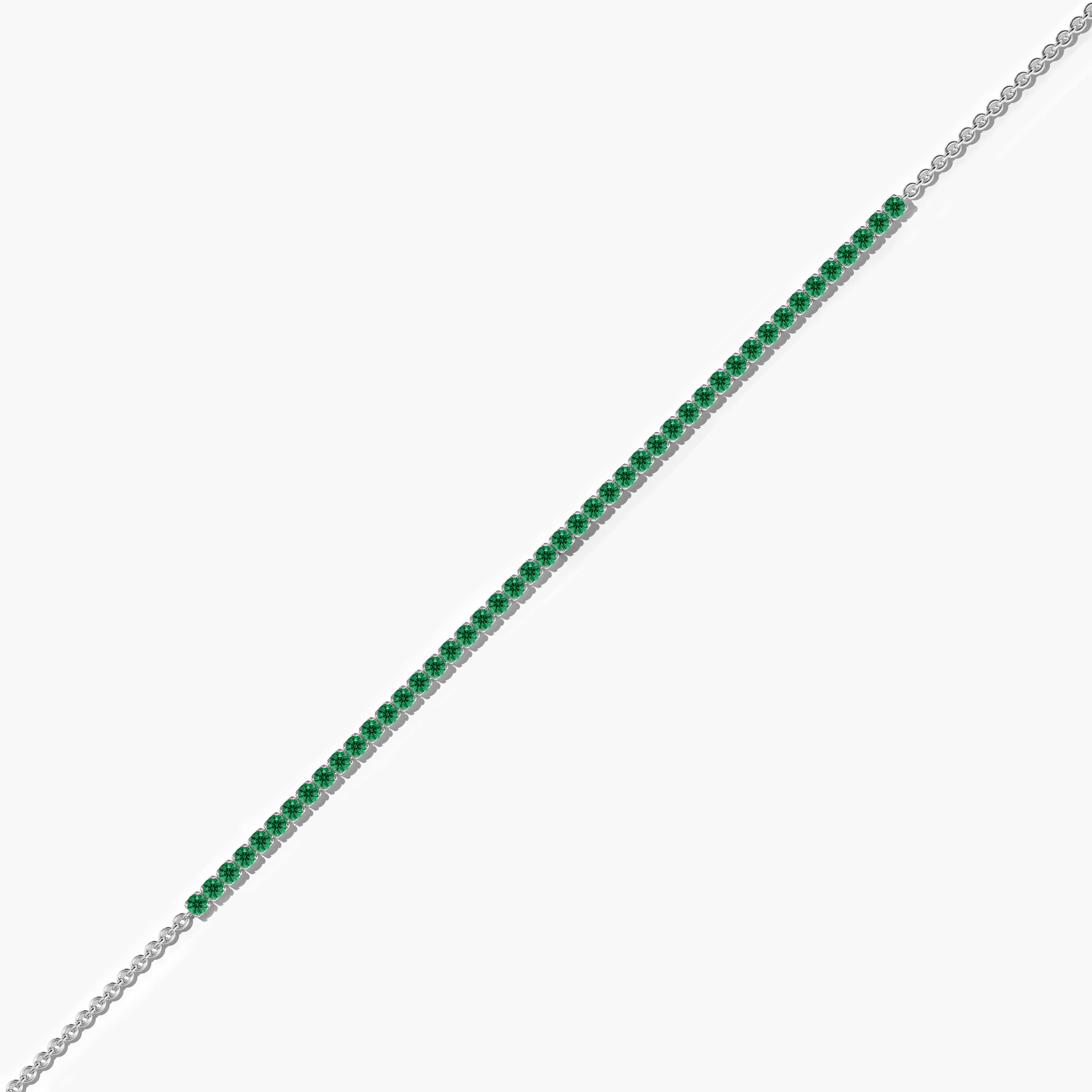 emerald and diamond tennis bracelet​