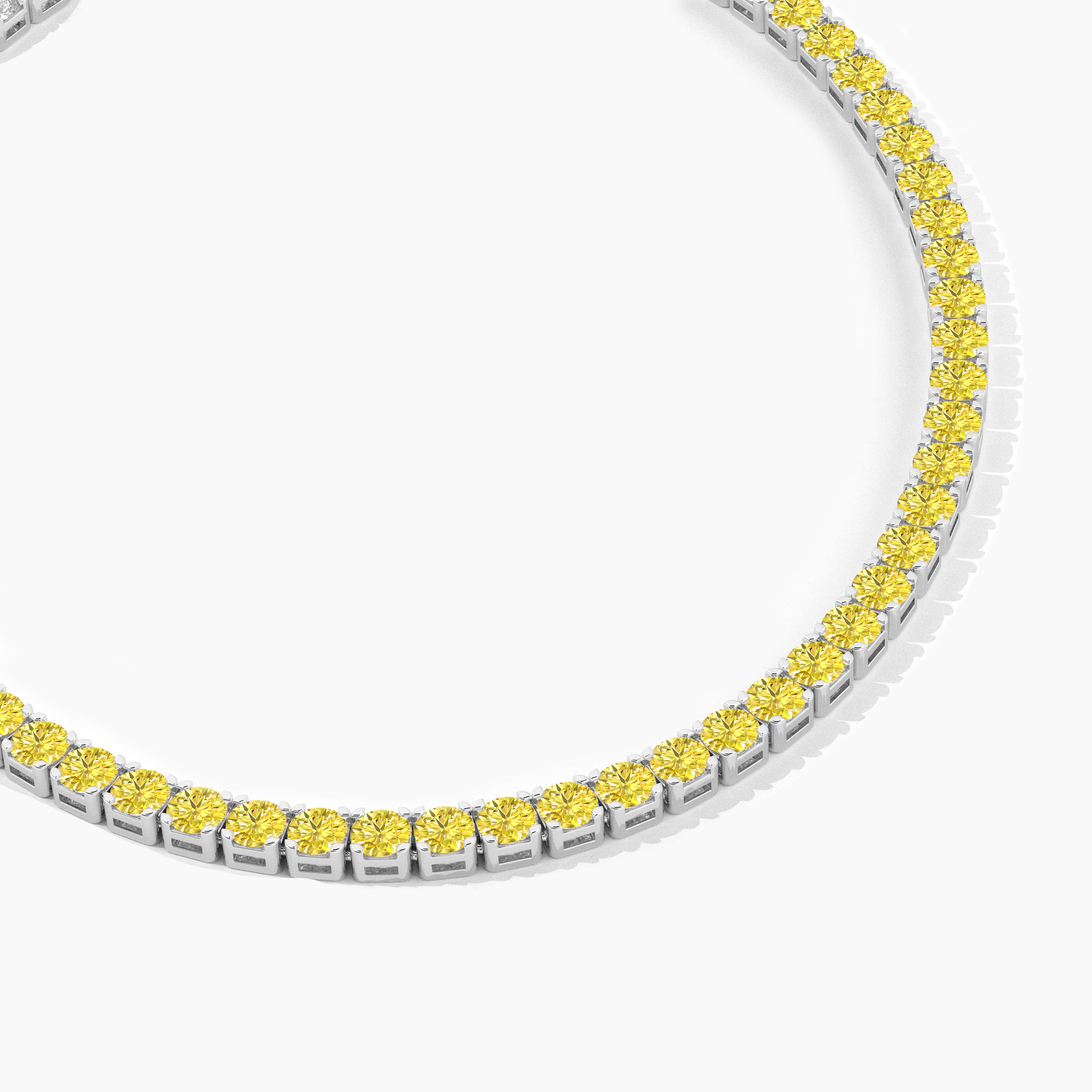 yellow diamond tennis bracelet