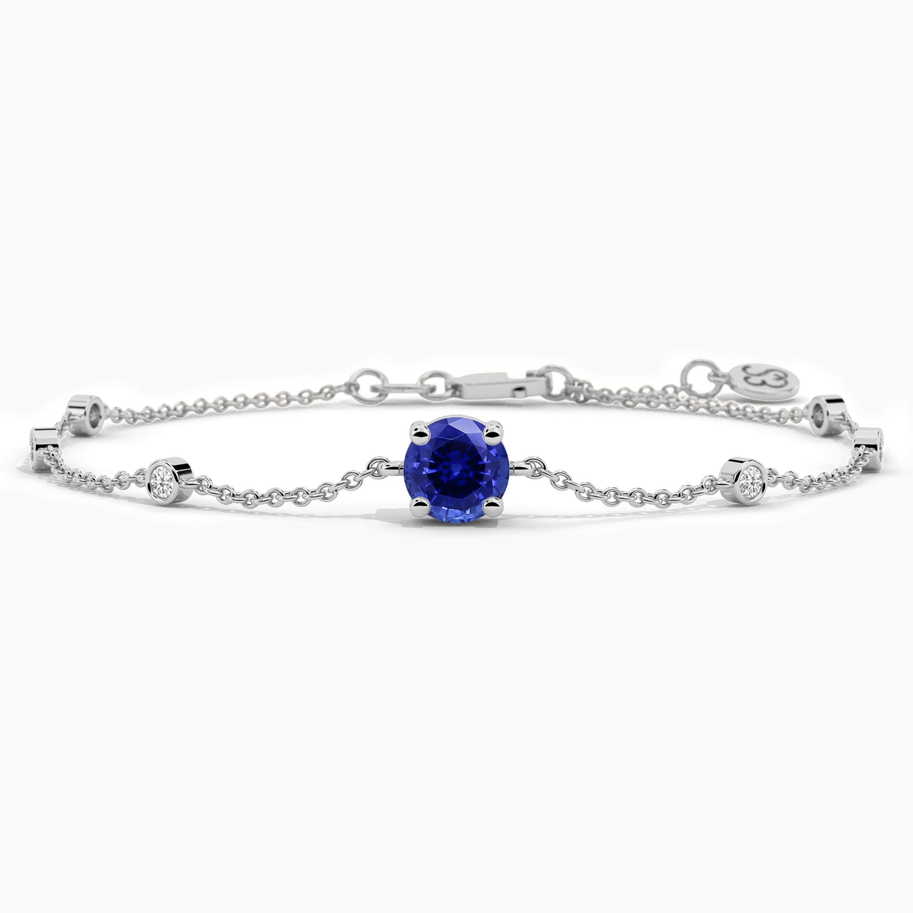 blue sapphire diamond bracelet