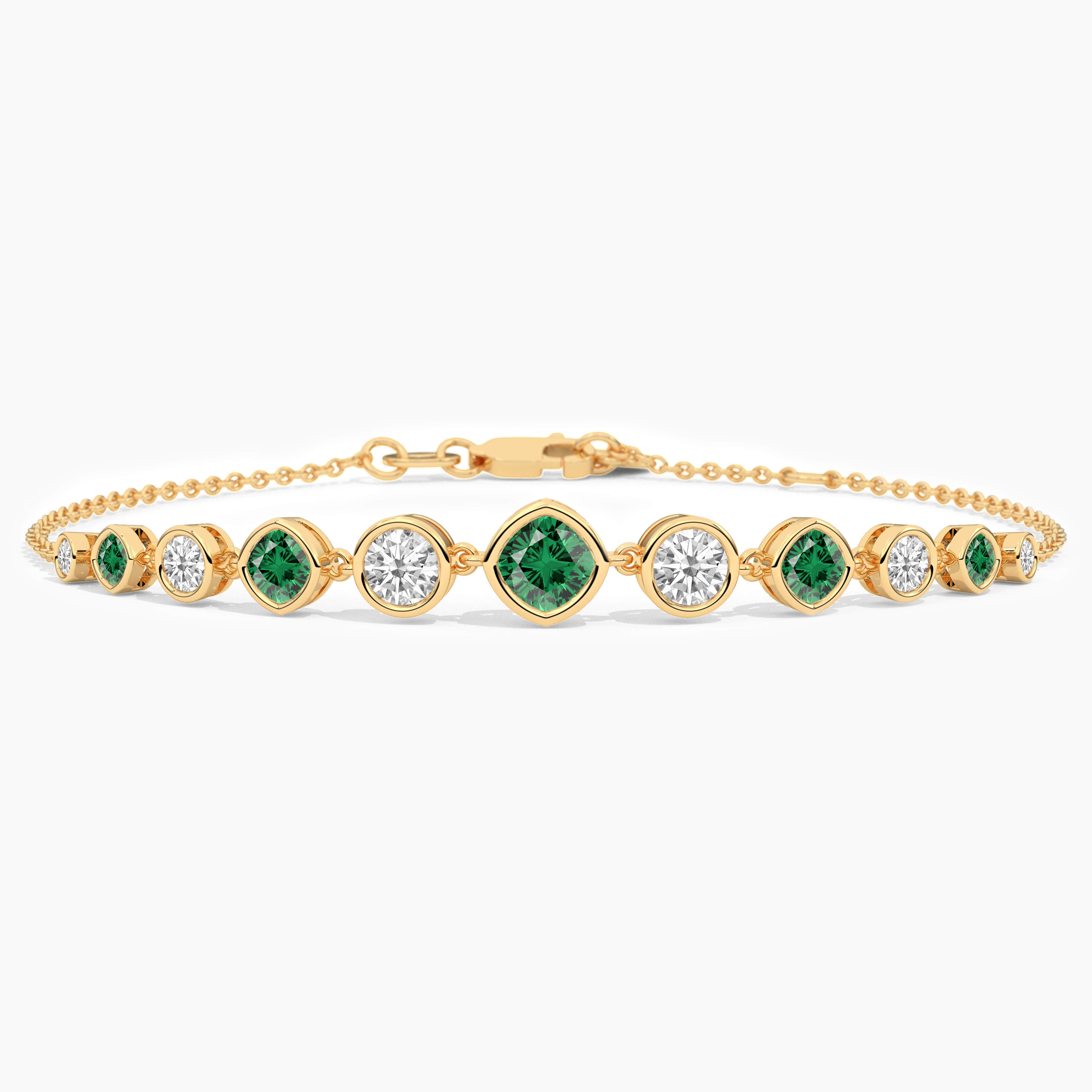 emerald and gold bracelet