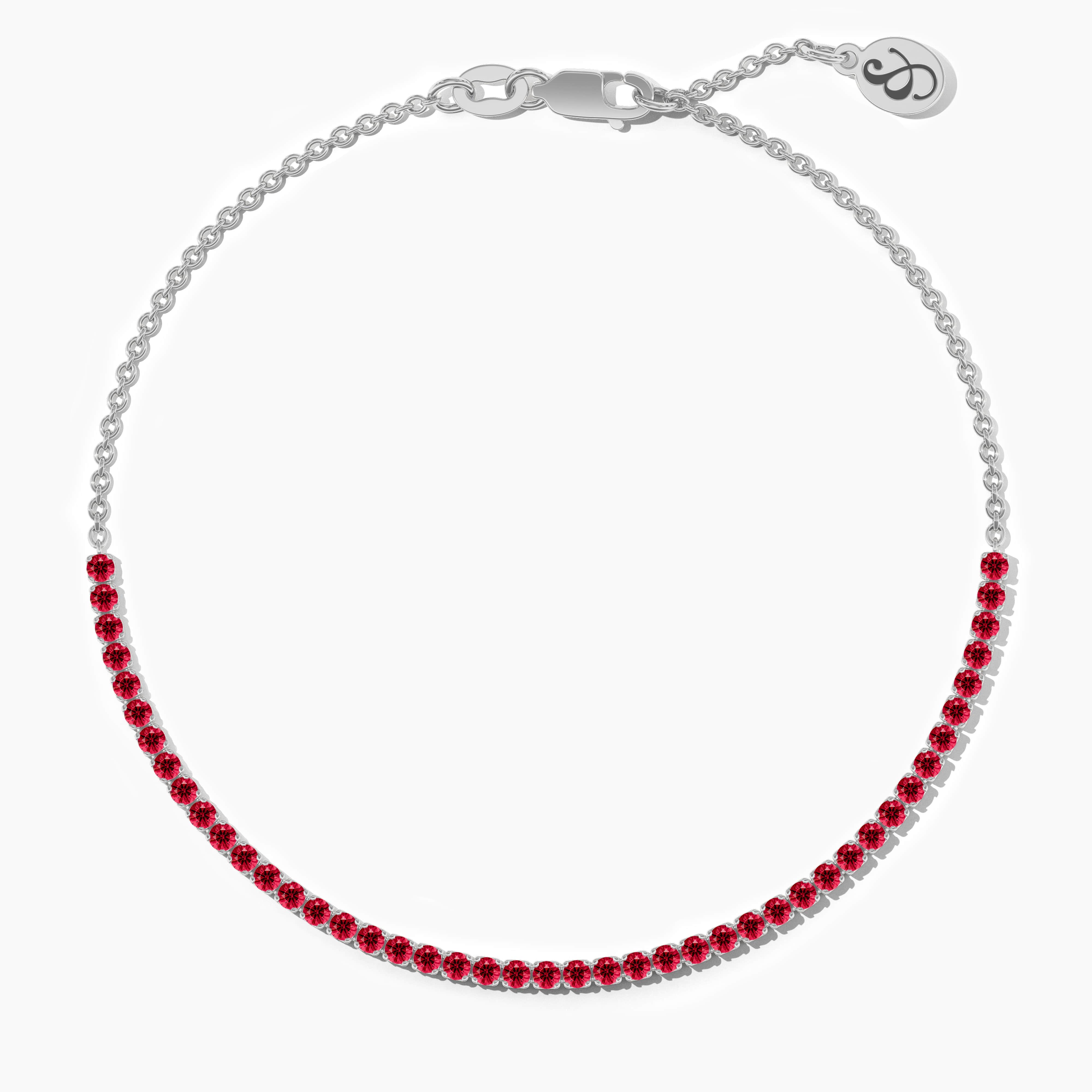 white gold and ruby bracelet​