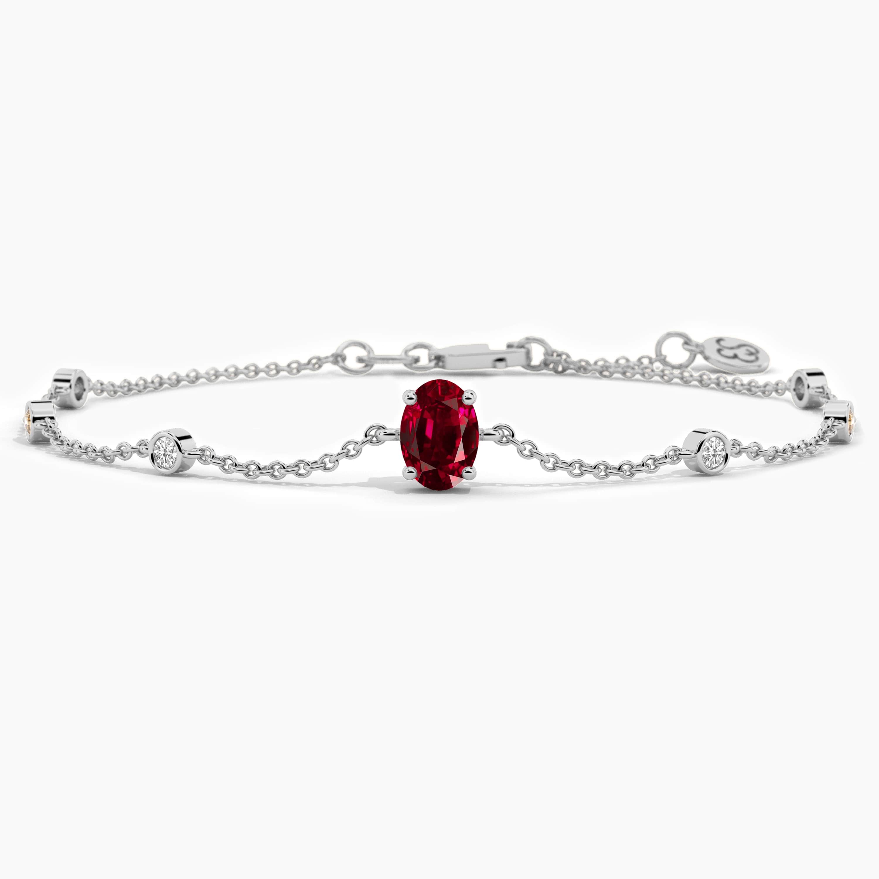 gold diamond and ruby bracelet