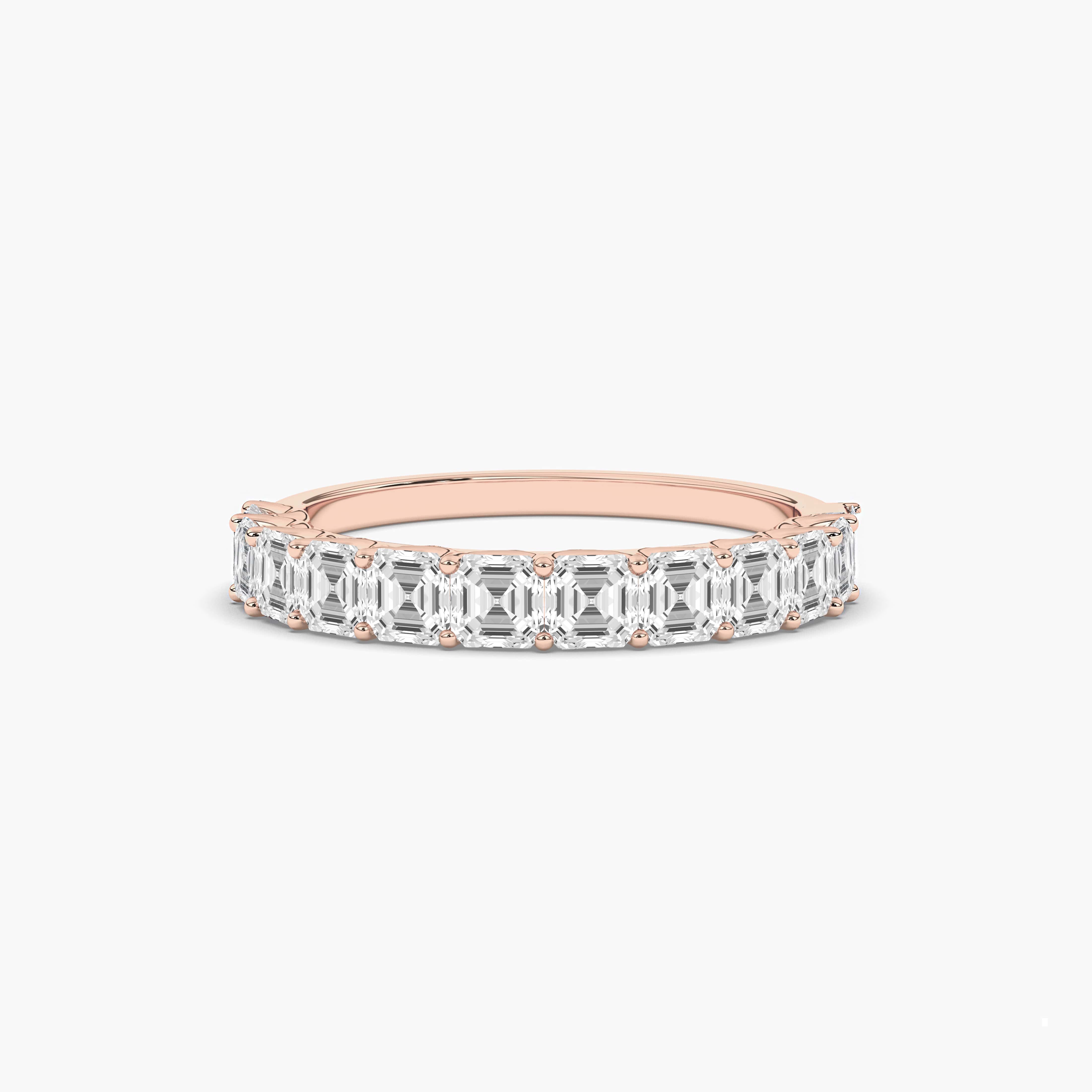 Asscher Lab Grown Diamond Wedding Ring