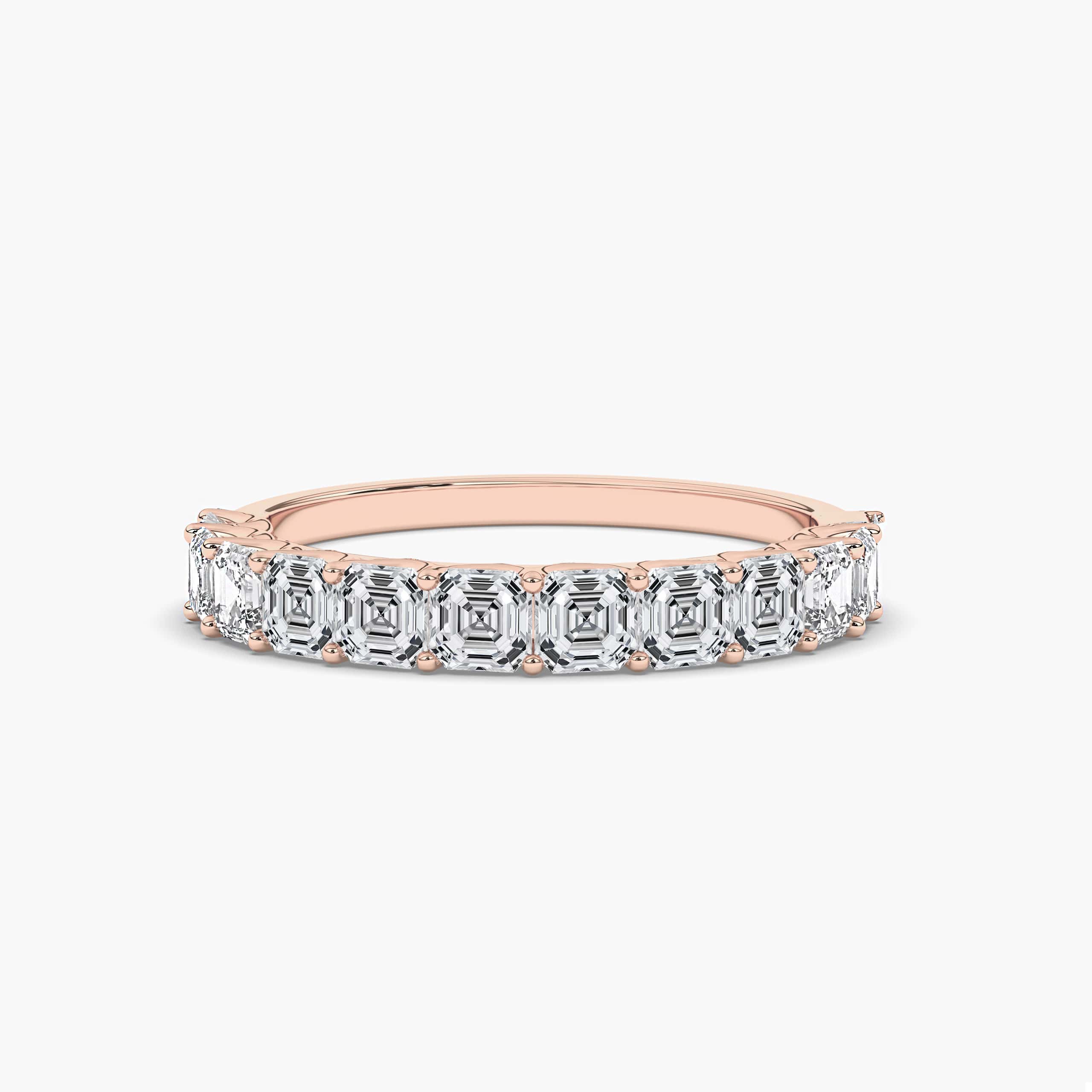 Asscher Lab Grown Diamond Wedding Ring