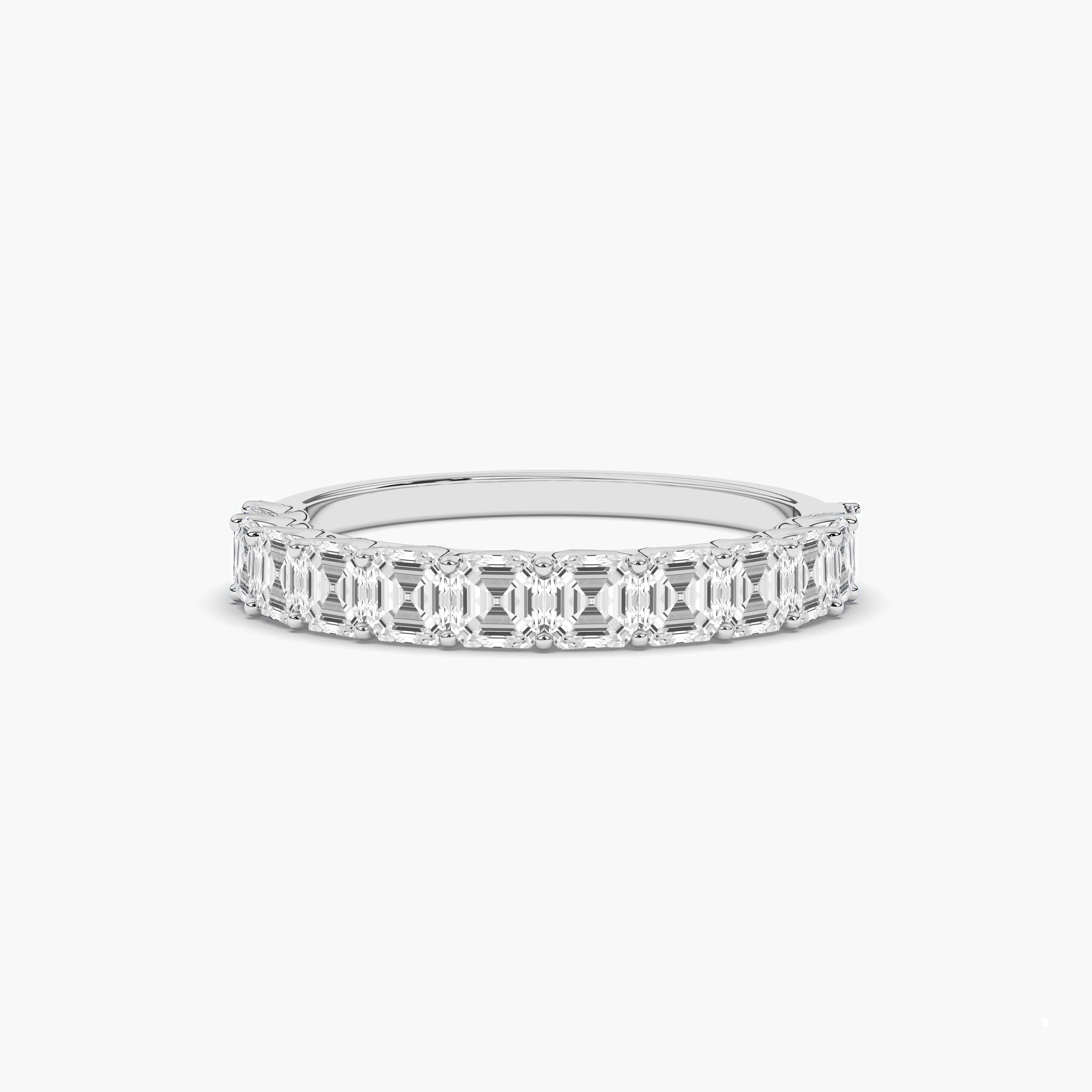 ETERNITY WEDDING RING WITH ASSCHER DIAMONDS