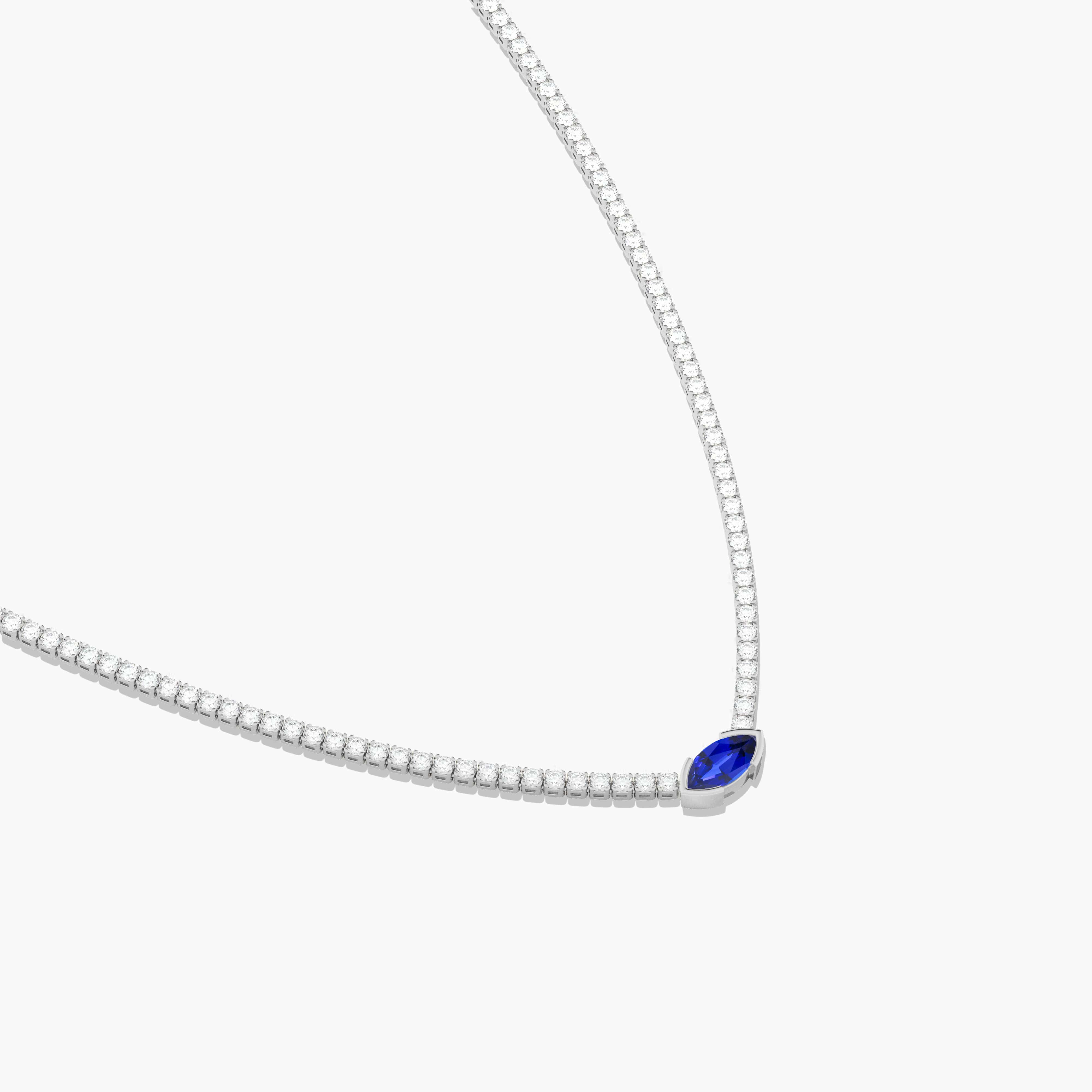 women's blue sapphire necklace