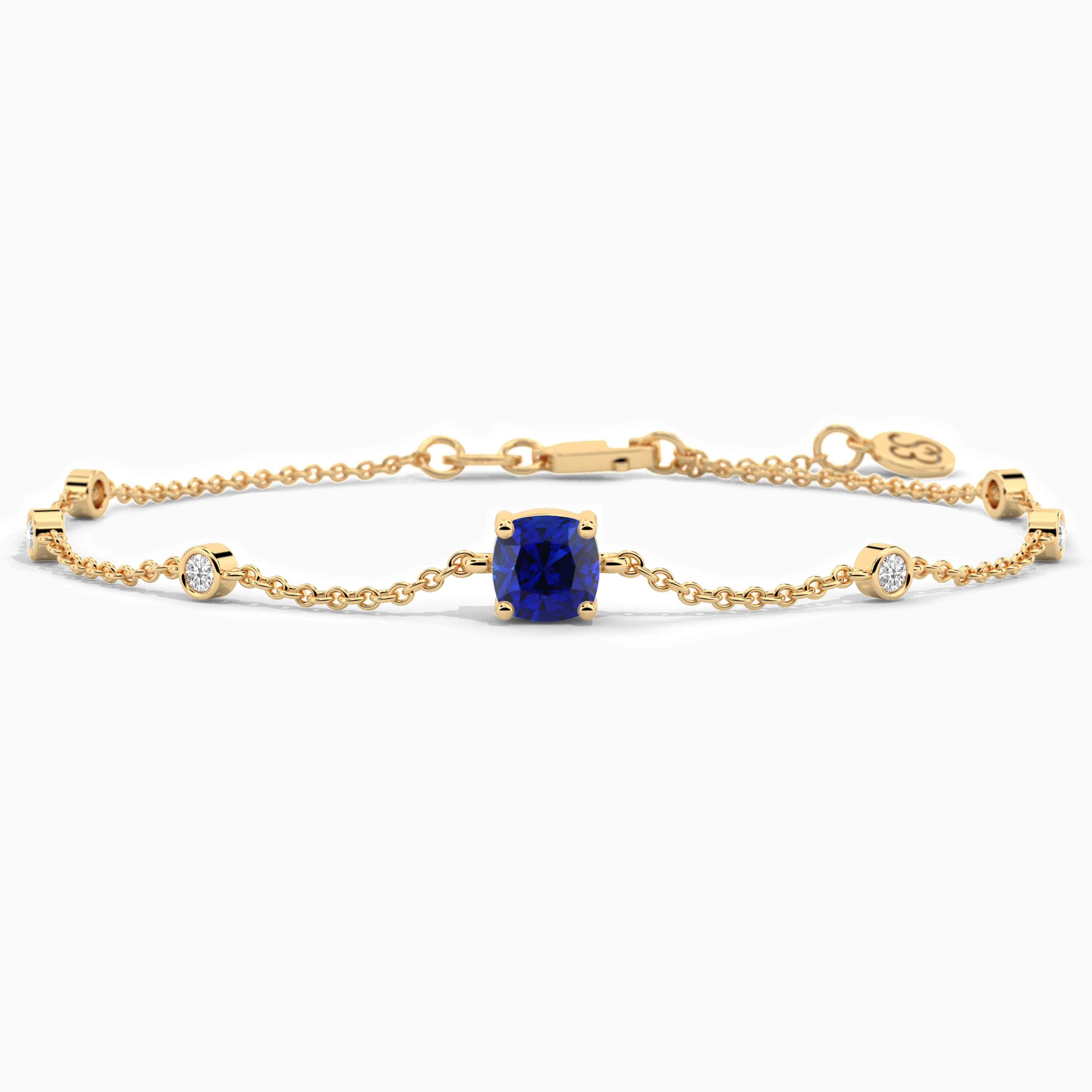 blue sapphire bracelet gold