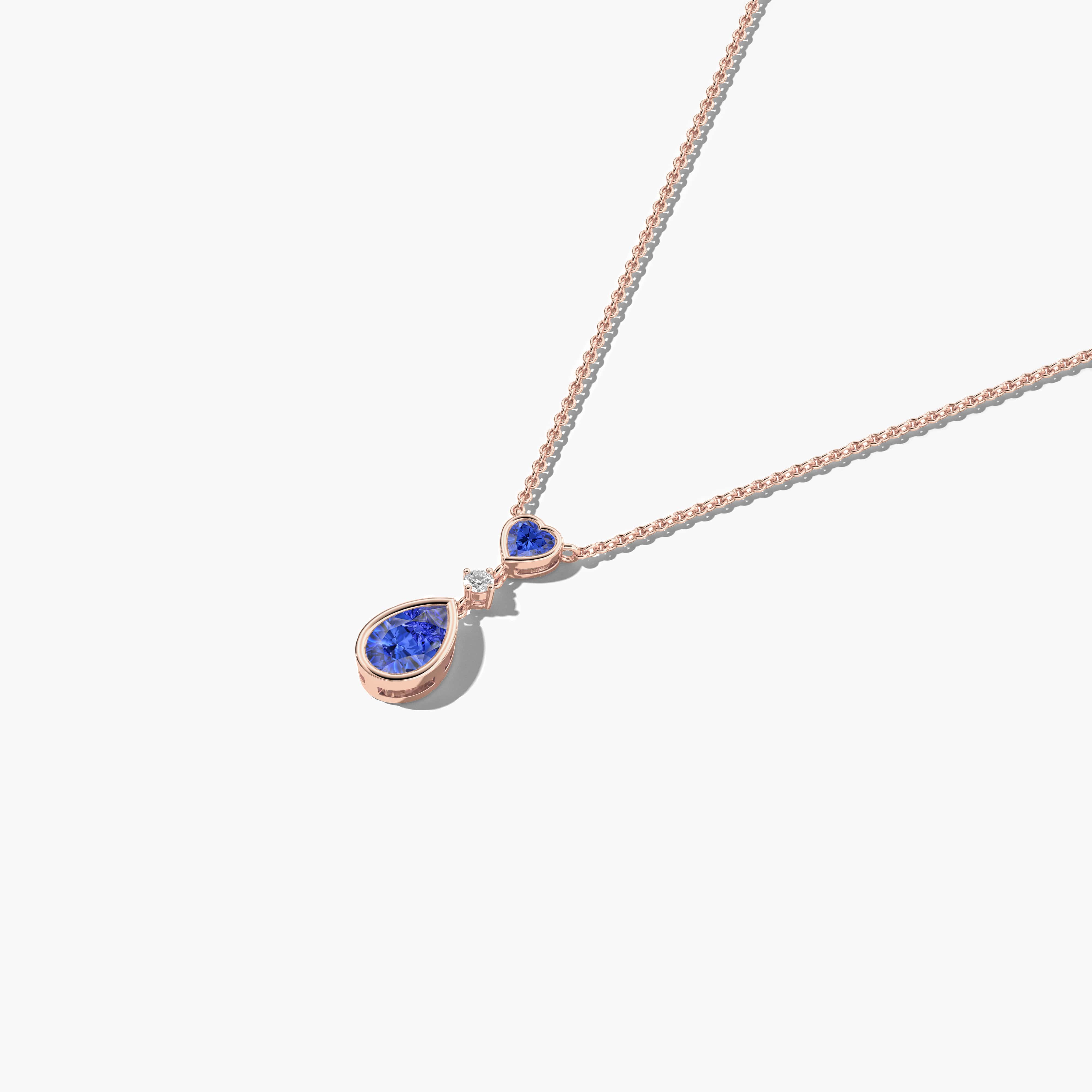 blue sapphire necklace gold