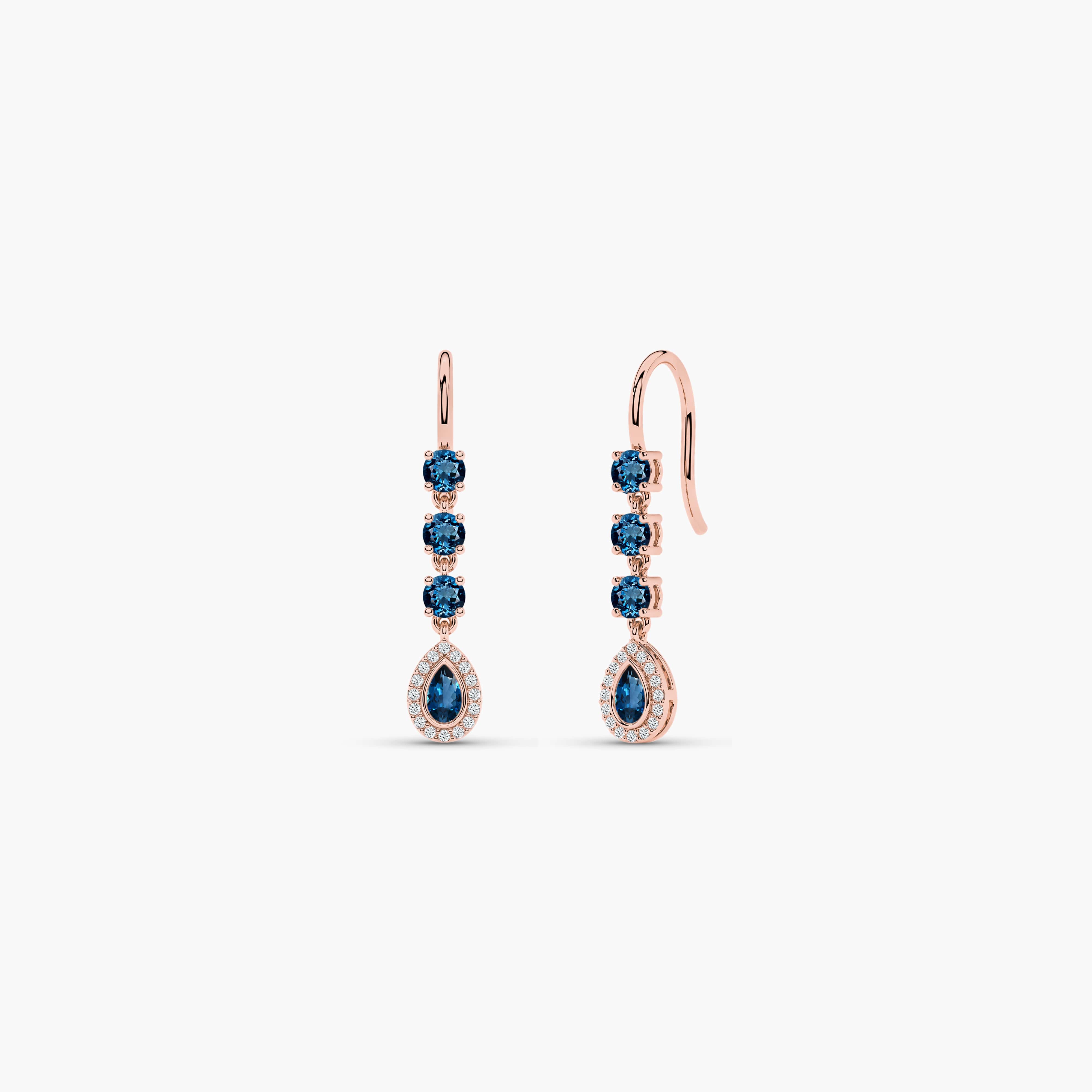 blue topaz earrings