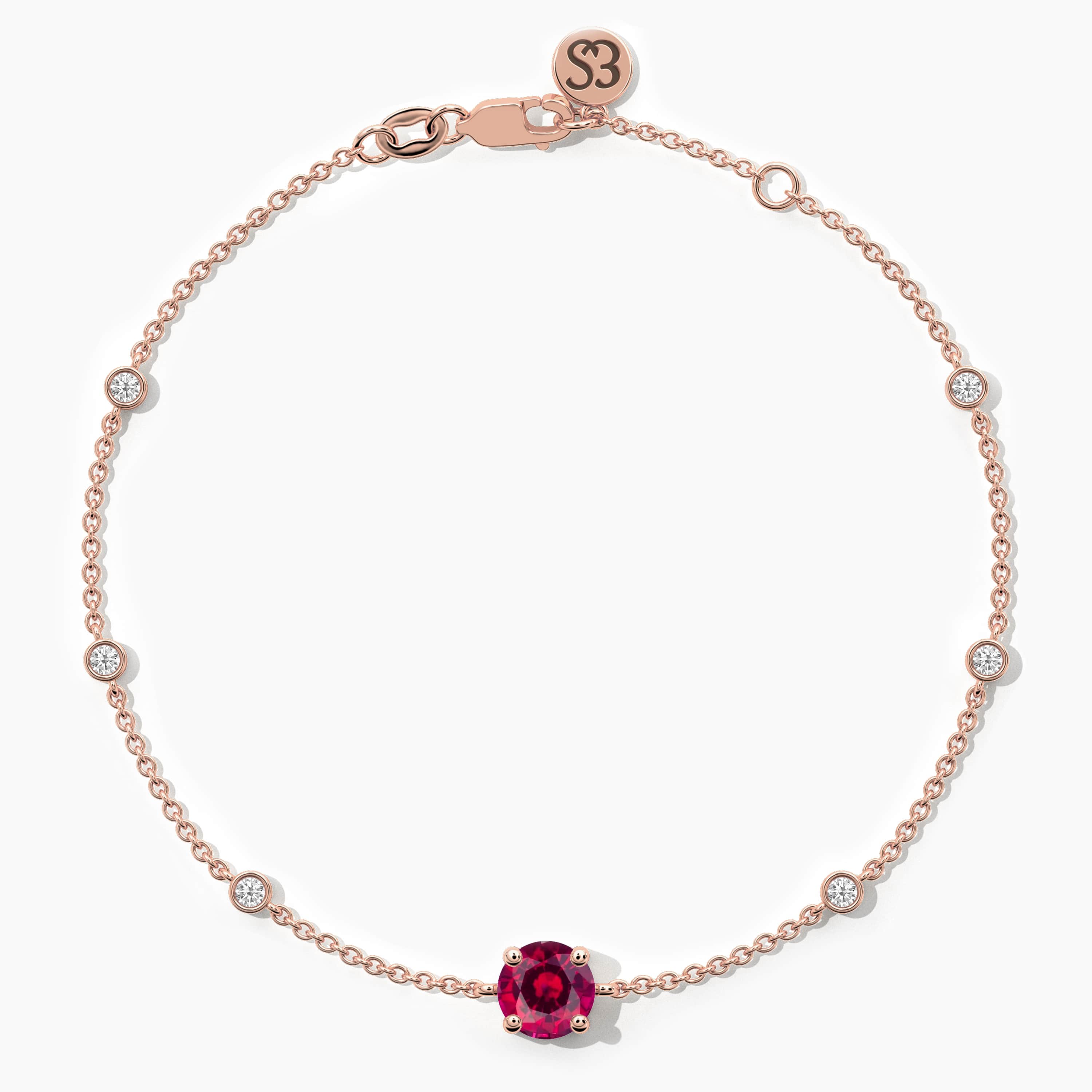 ruby gold bracelet​