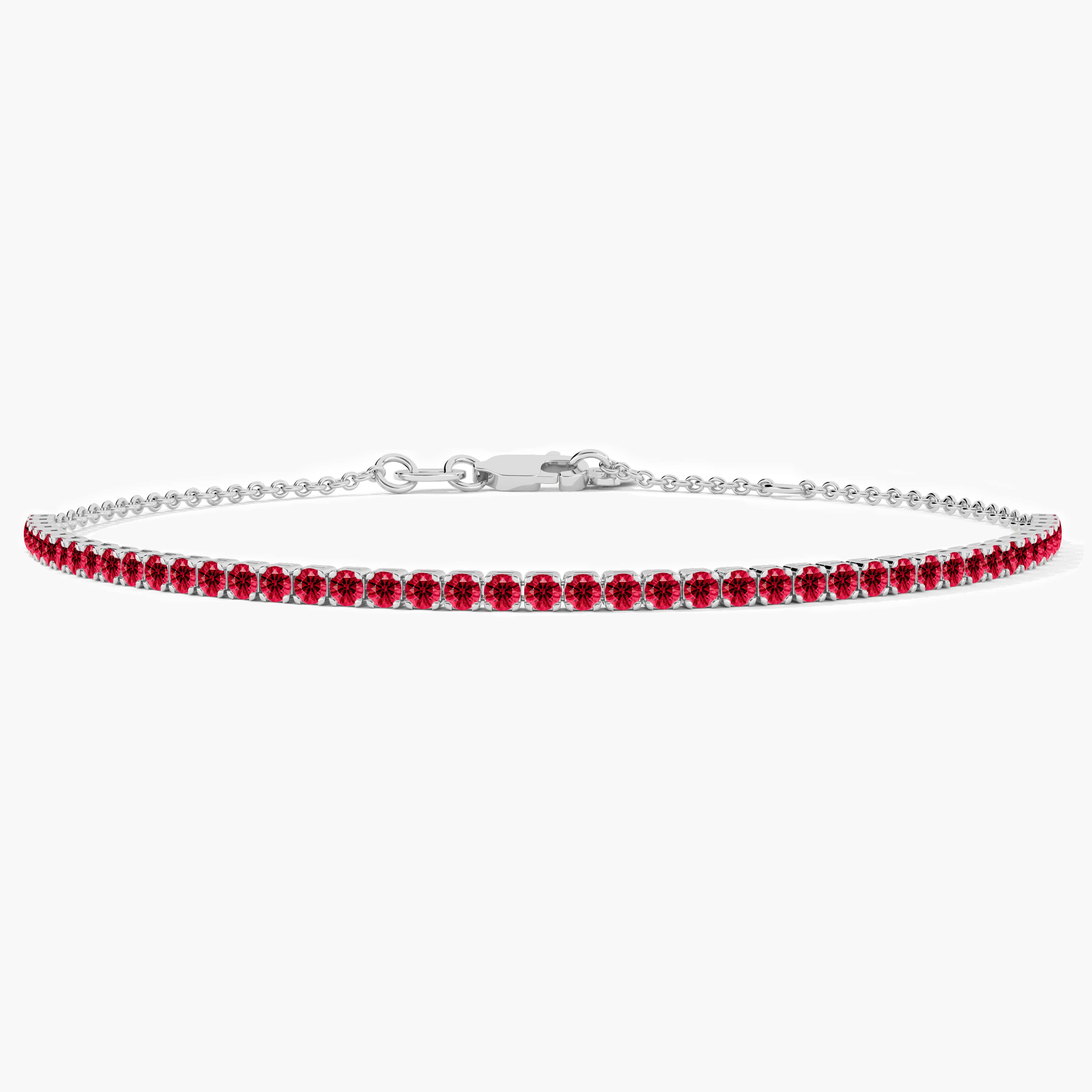 14k gold ruby  tennis bracelet