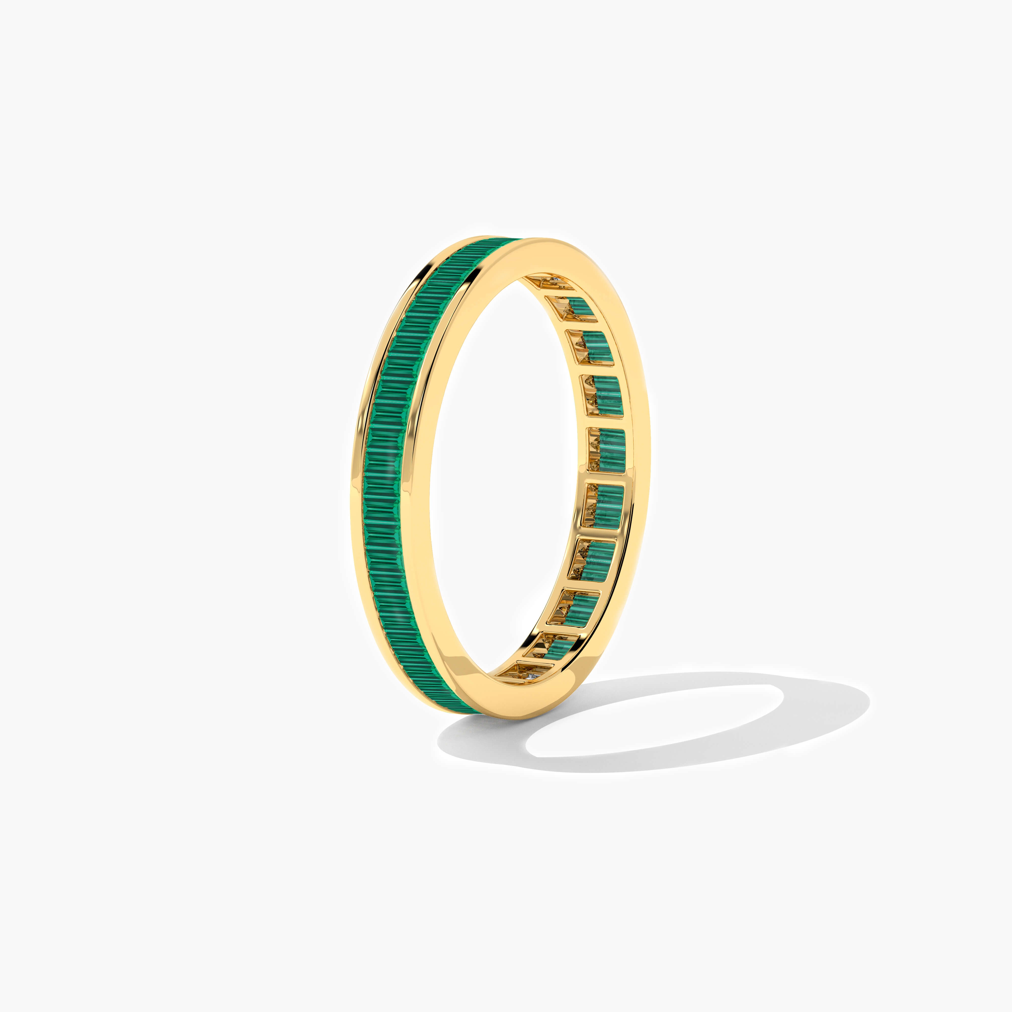 green color stone ring