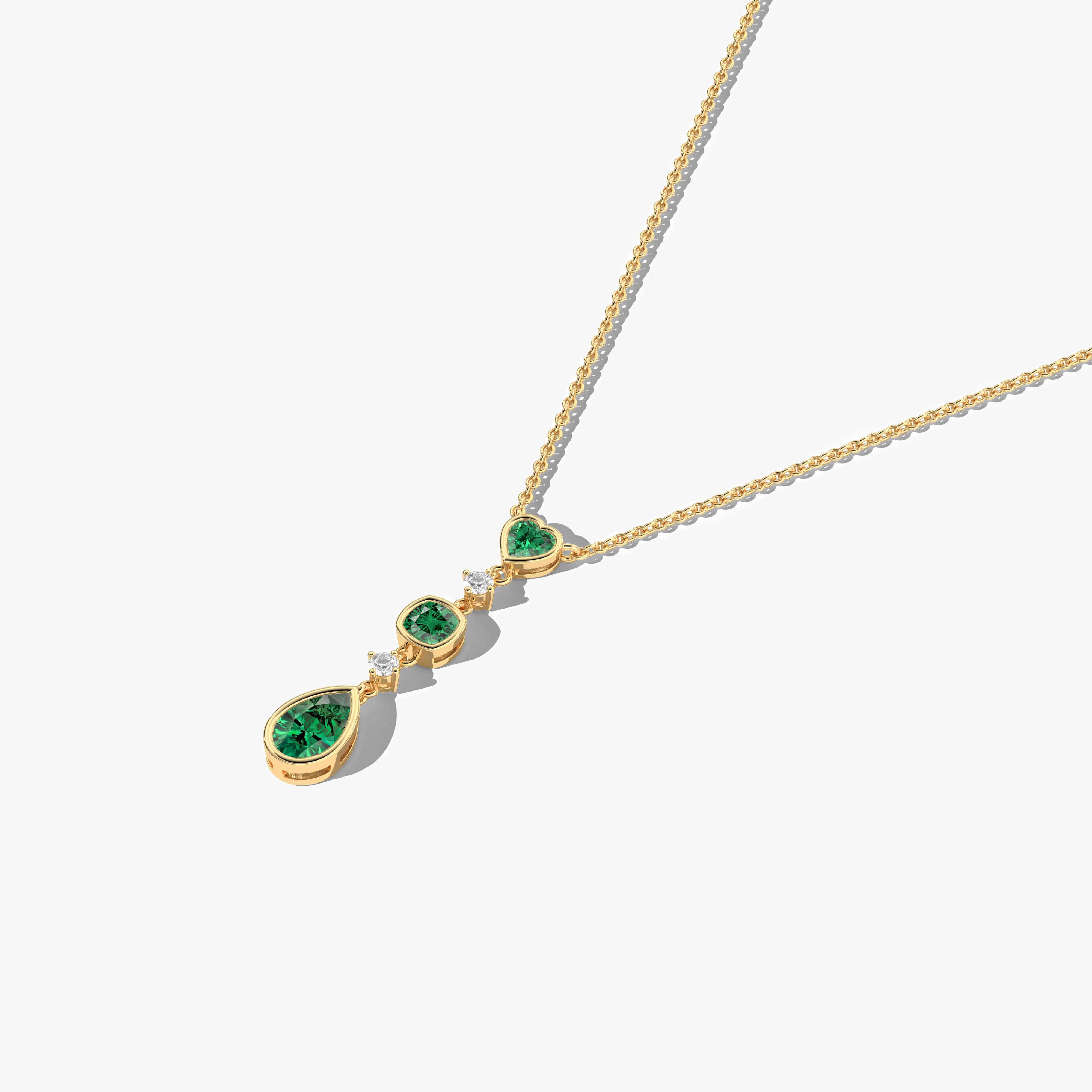 green emerald  necklace