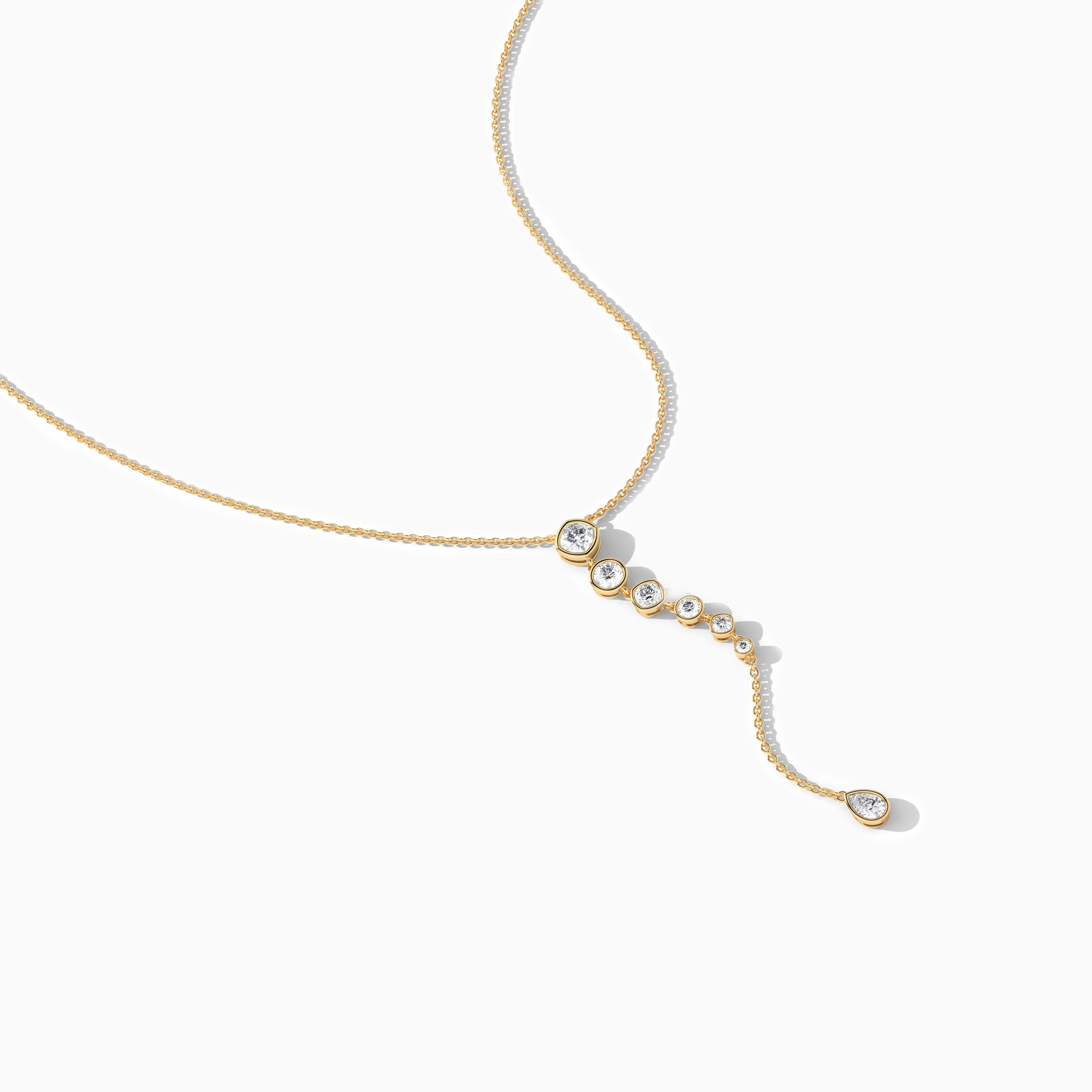 yellow gold diamond necklace 