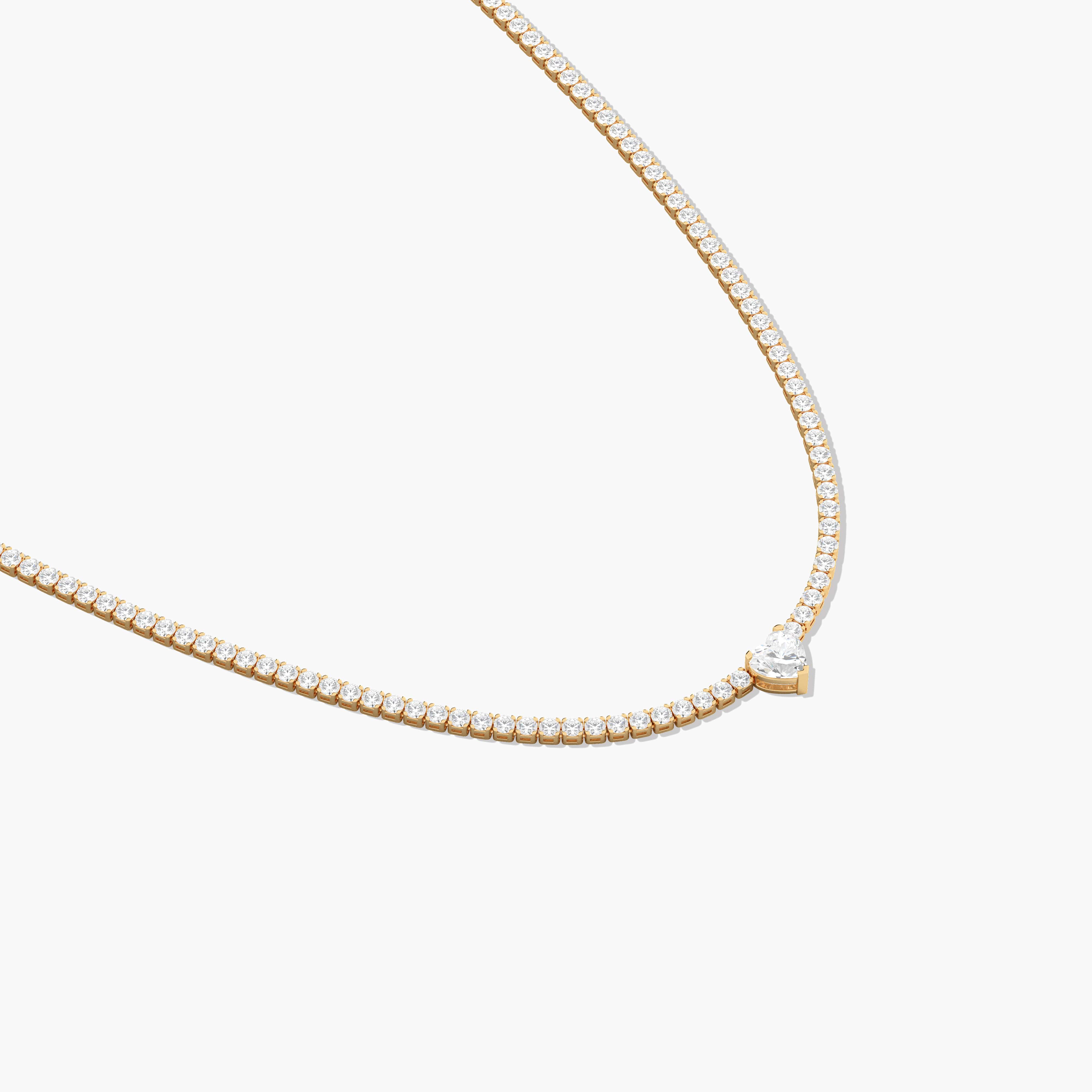 tennis necklace yellow gold