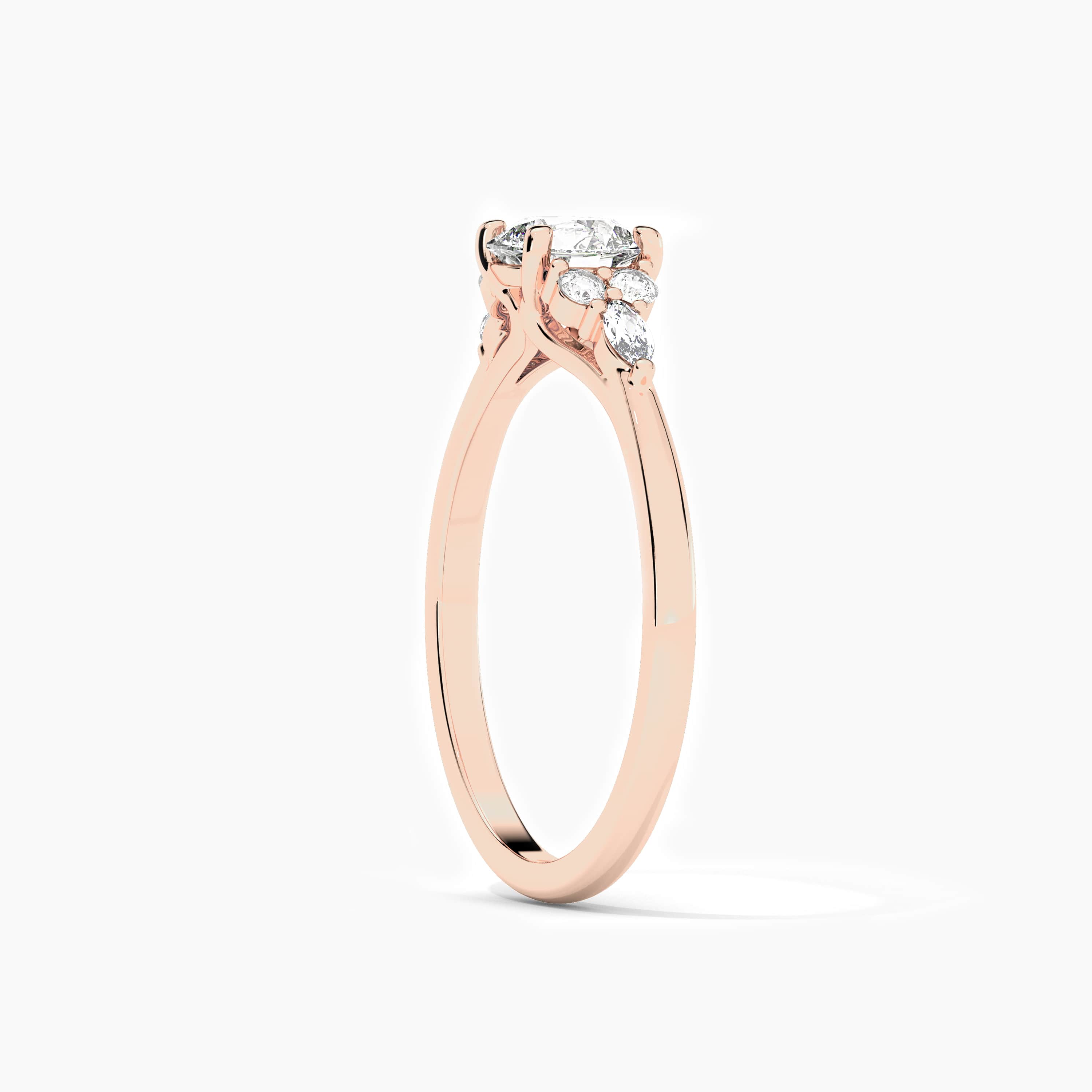 round cut diamond ring