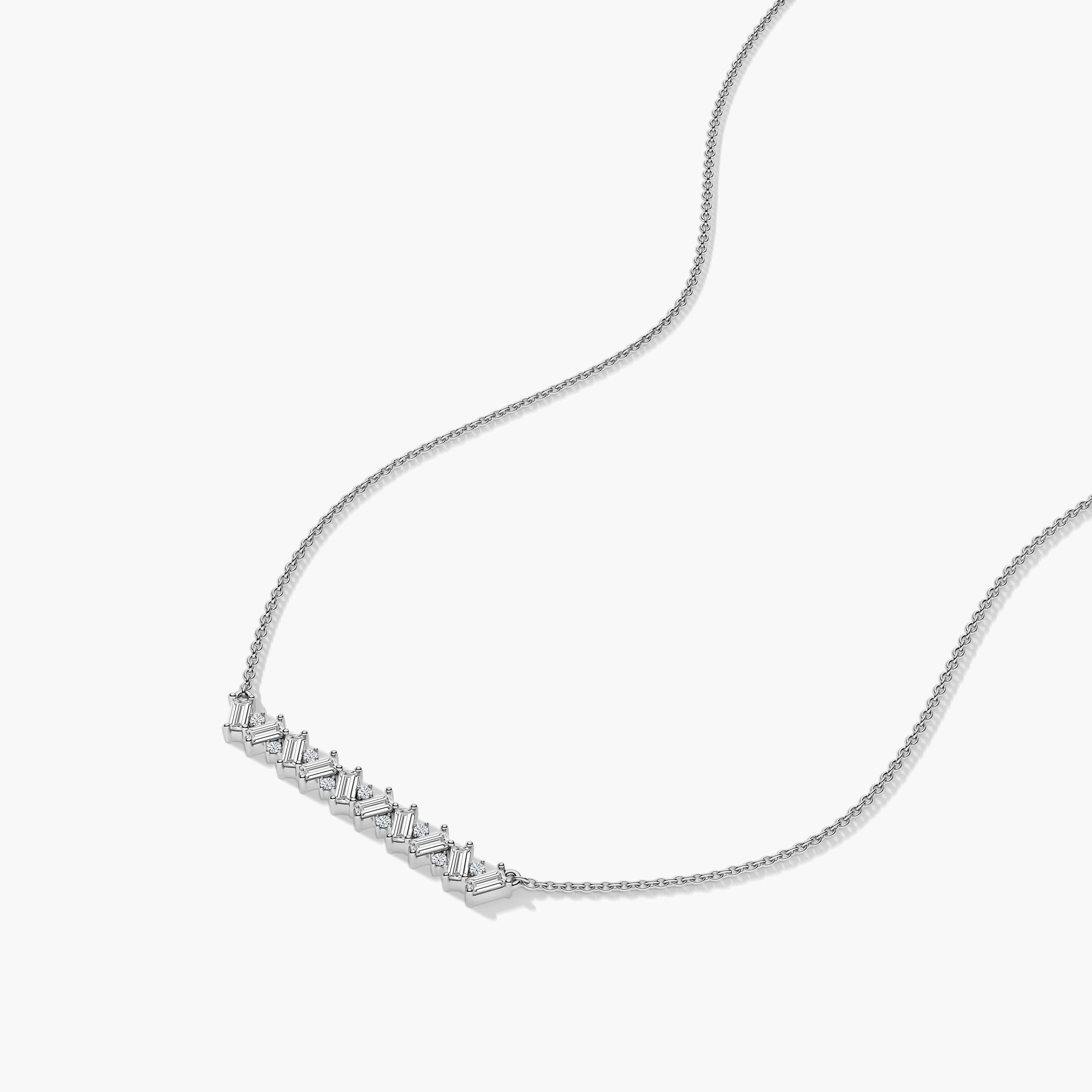 white gold bar necklace​