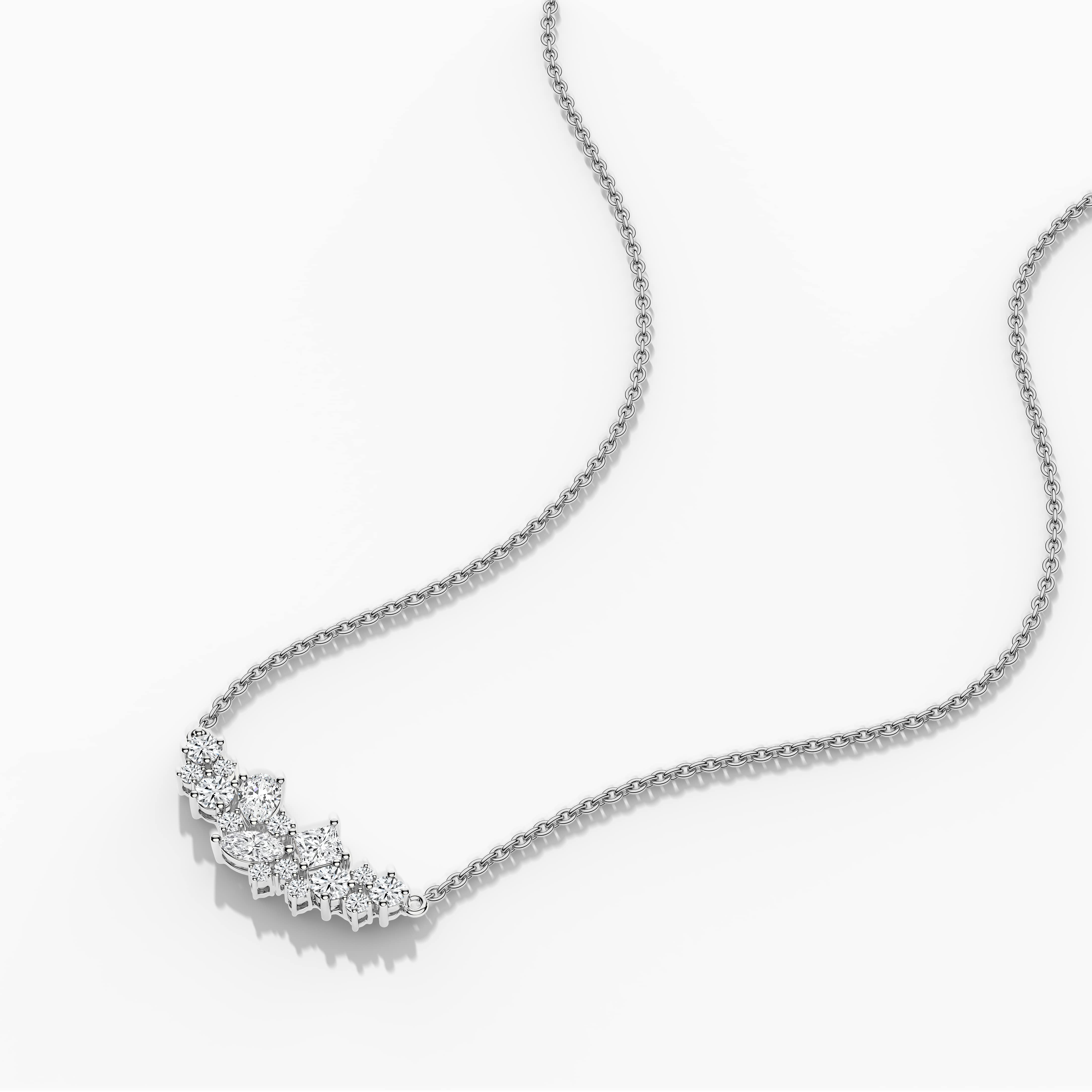 lab grown diamond necklace white gold