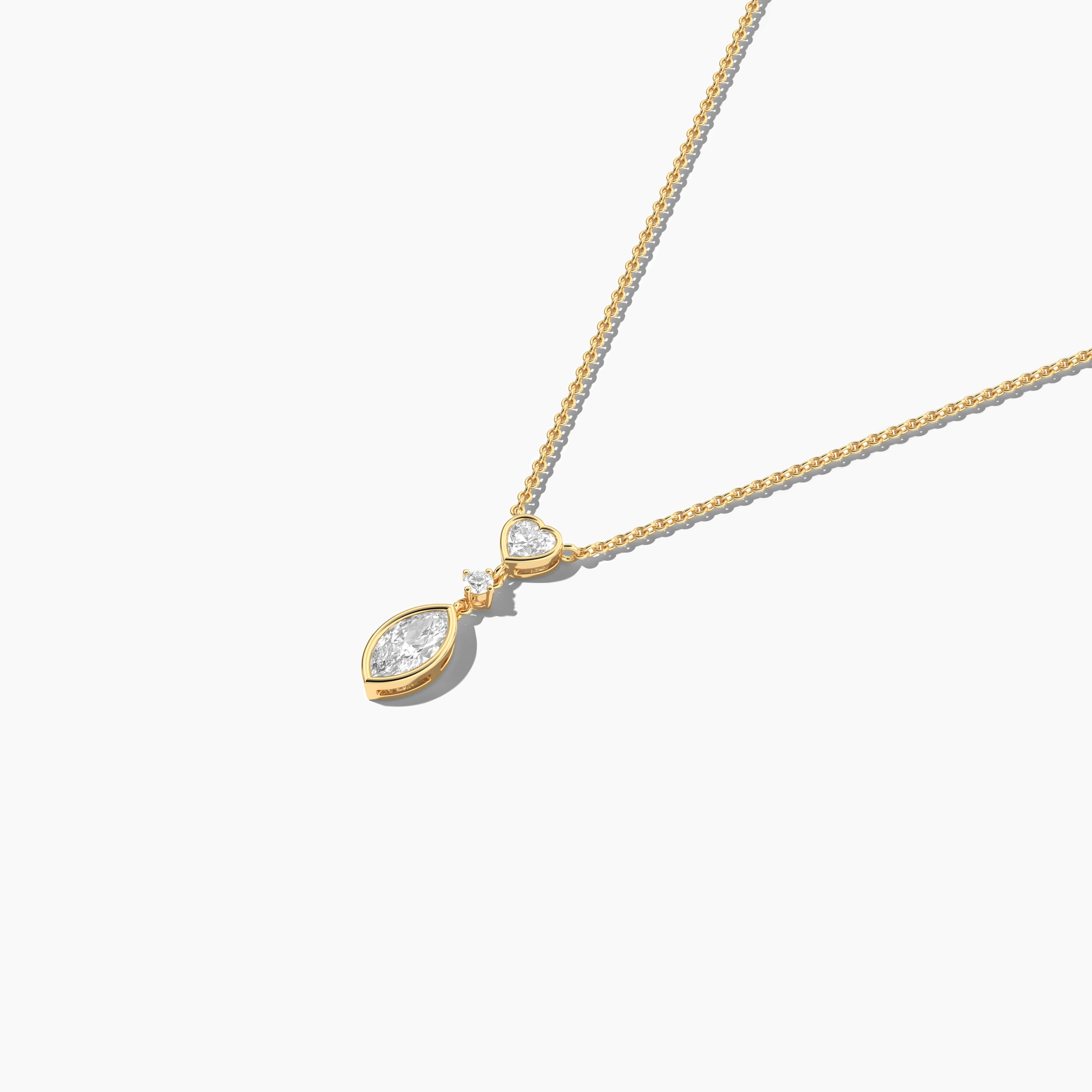 yellow gold diamond necklace 