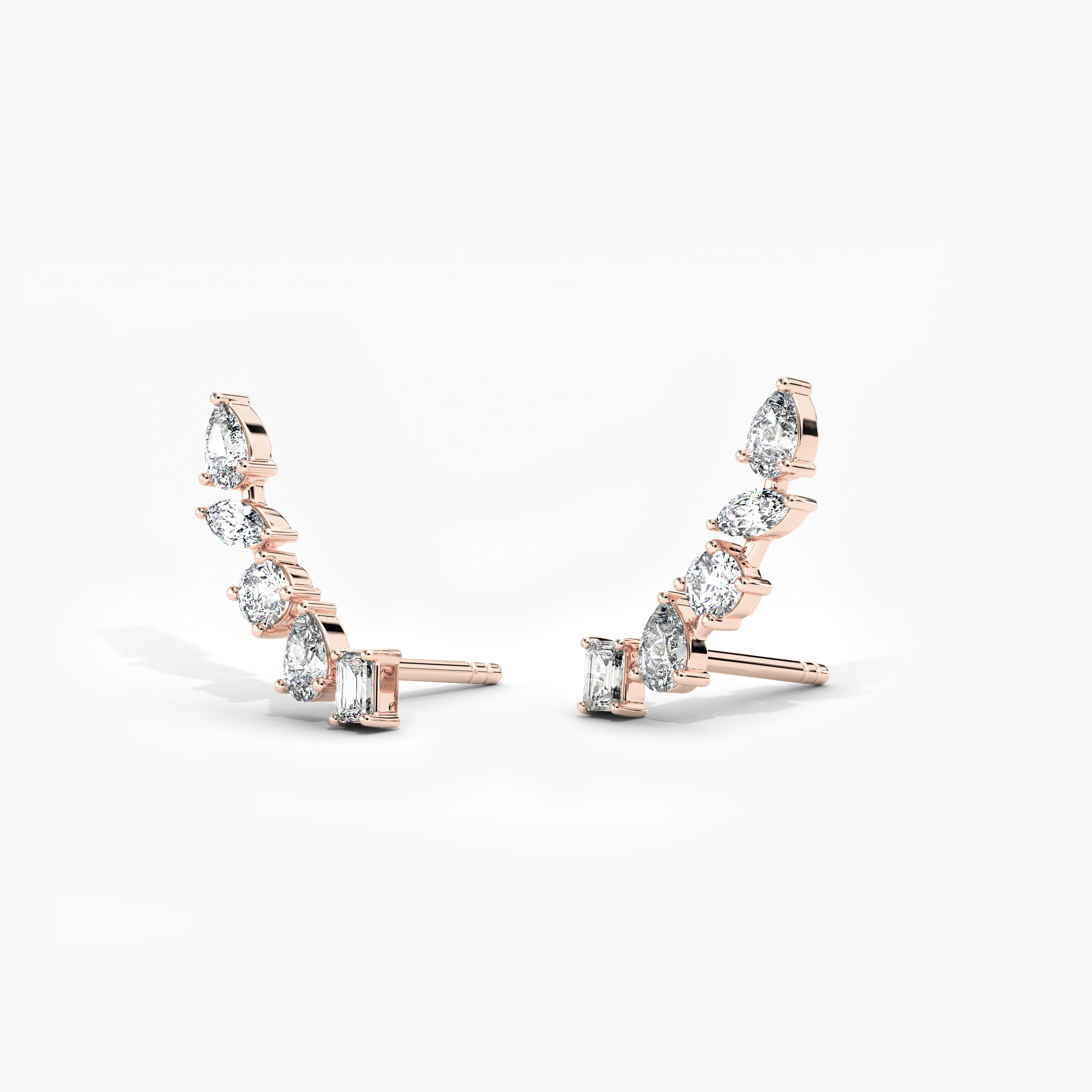 diamond earrings climbers