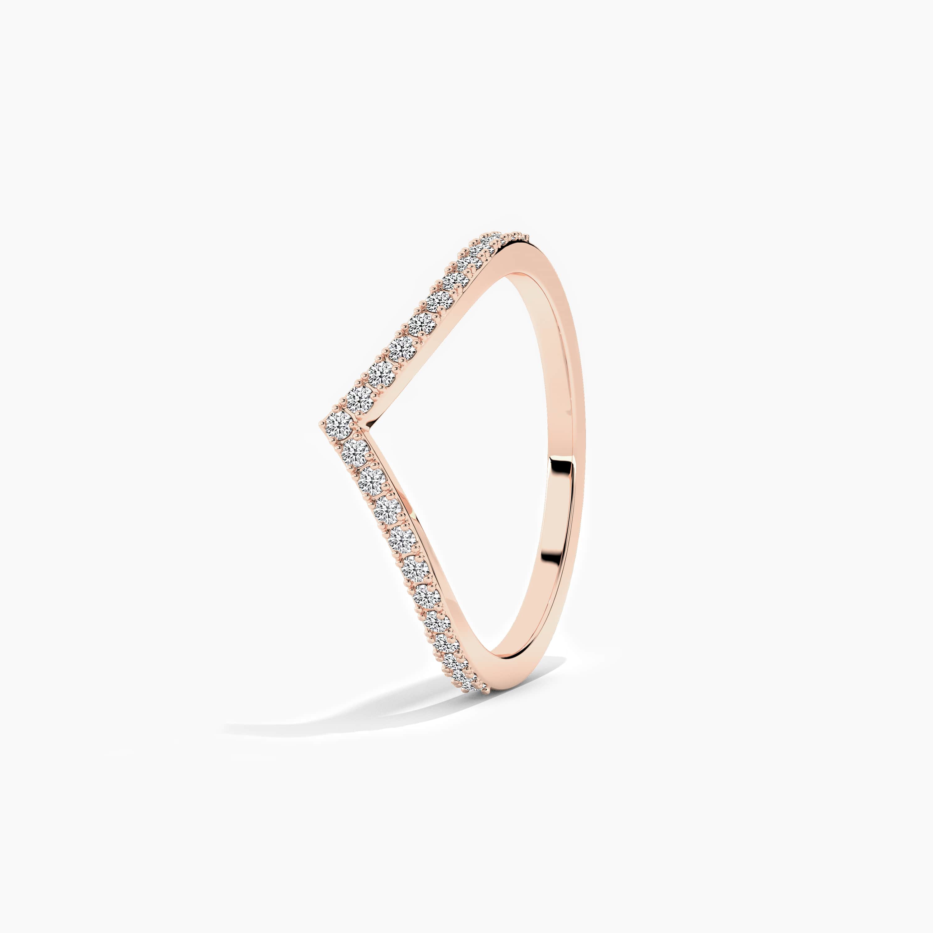 rose gold curved band