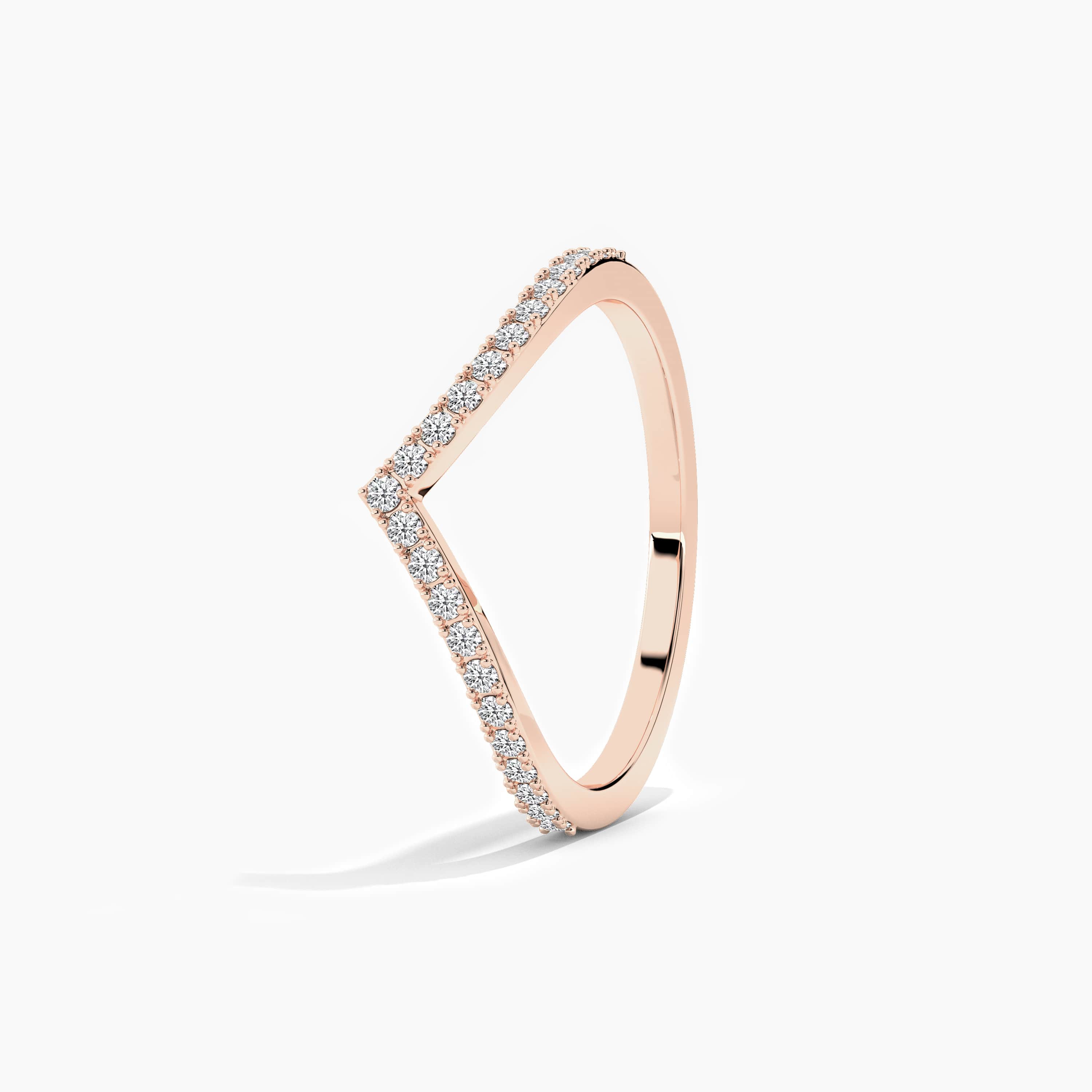 rose gold curved band