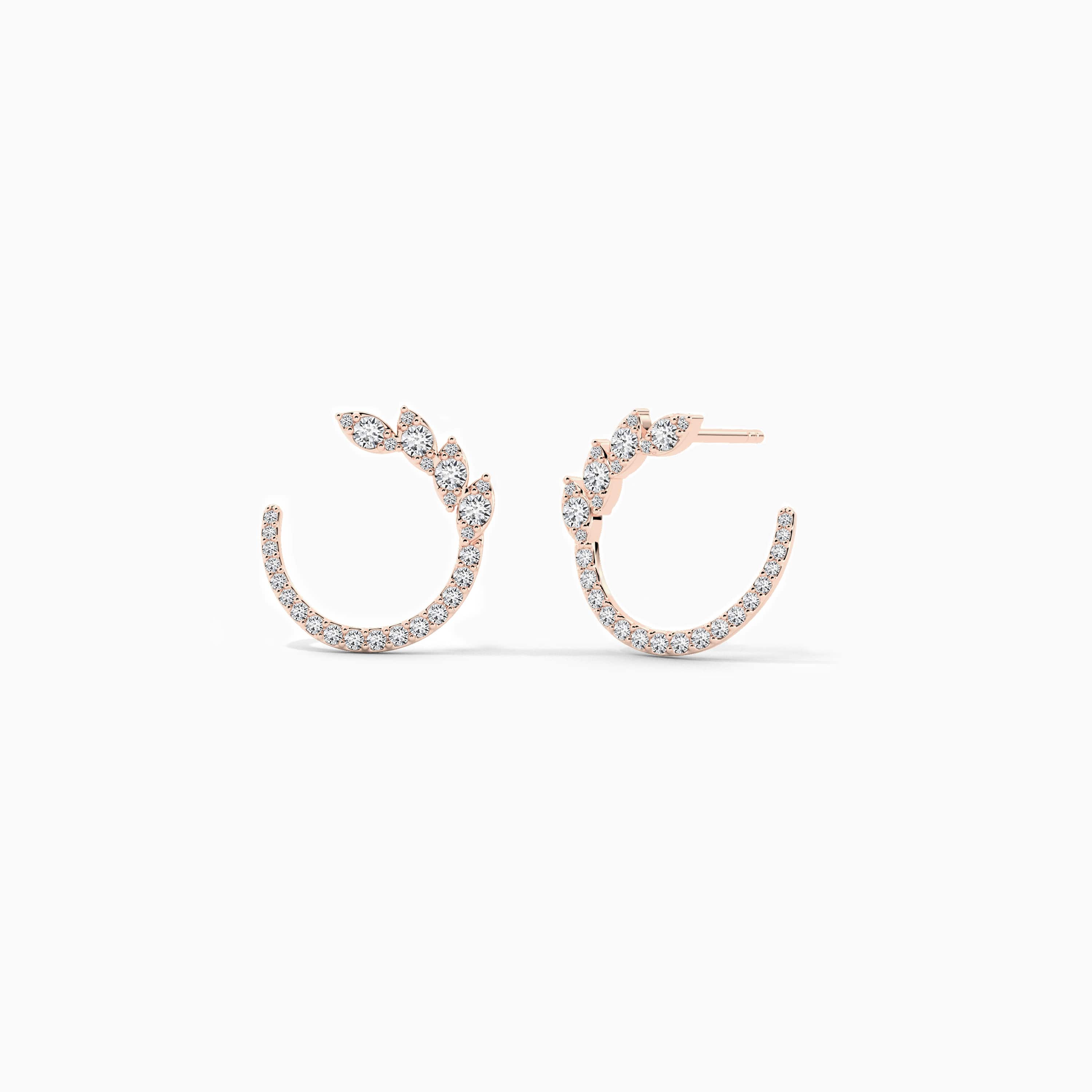 open hoop earring rose gold 