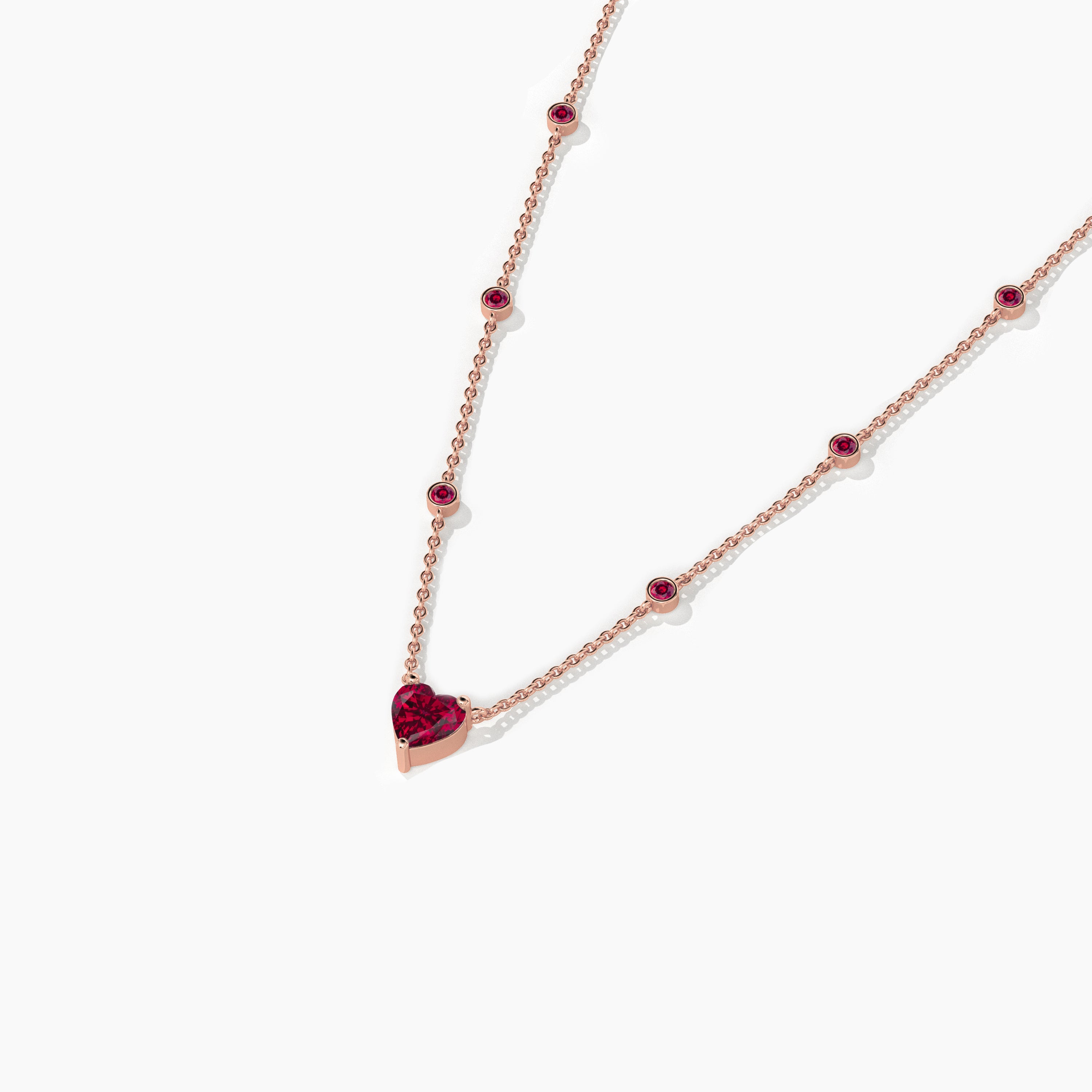 ladies ruby necklace