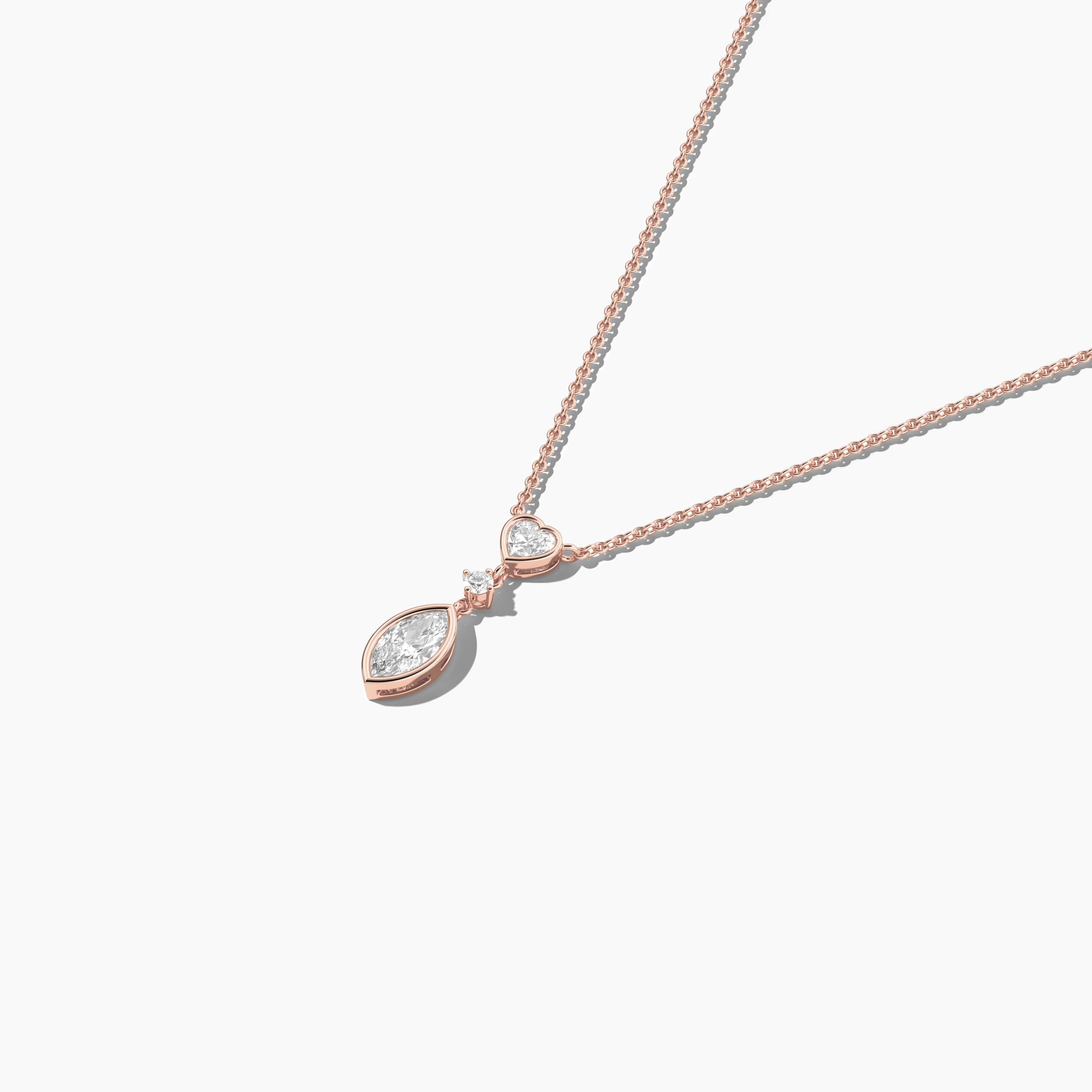 rose gold diamond necklace 