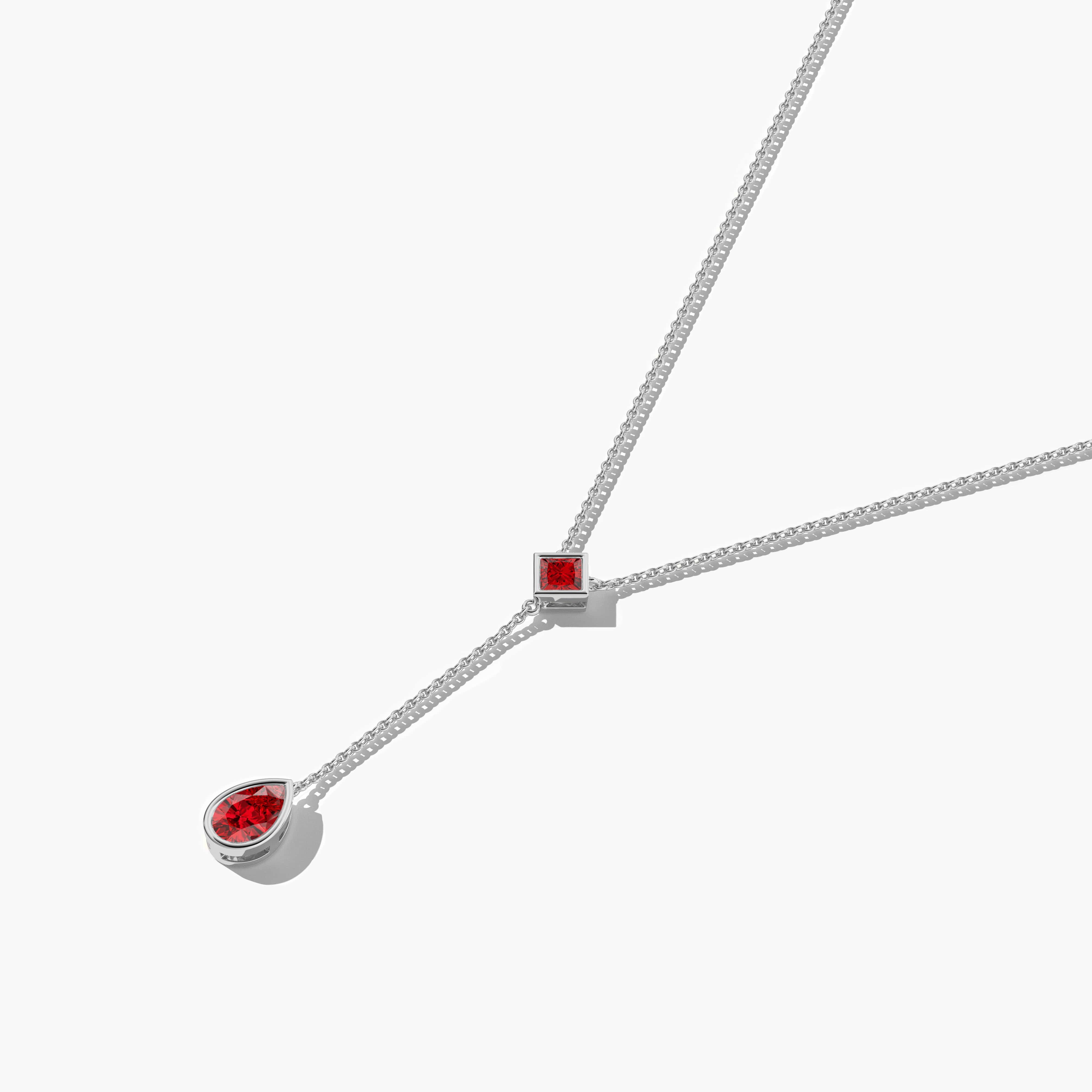 white gold ruby diamond necklace 