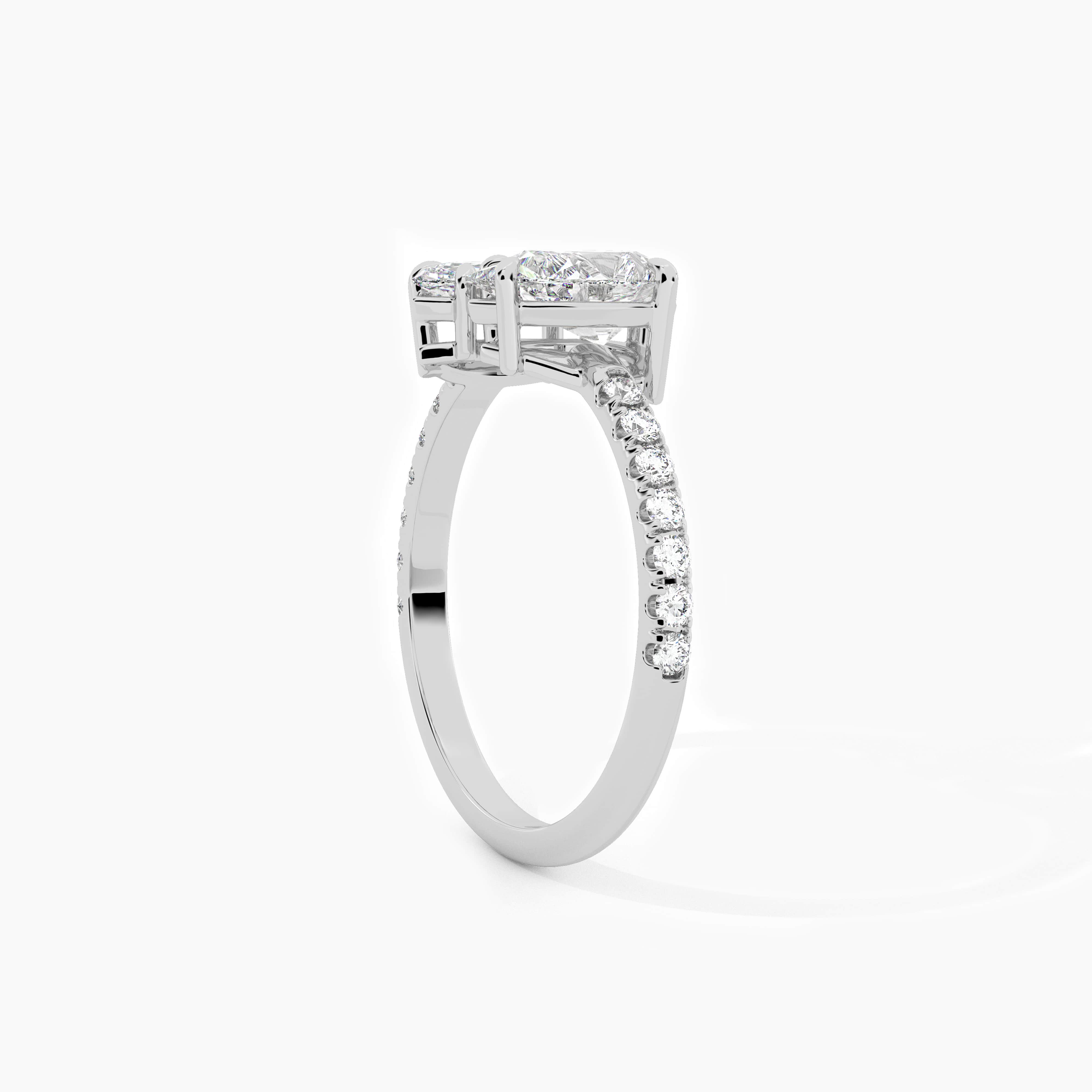 Pear & Marquise Cut Diamond Toi Et Moi Ring