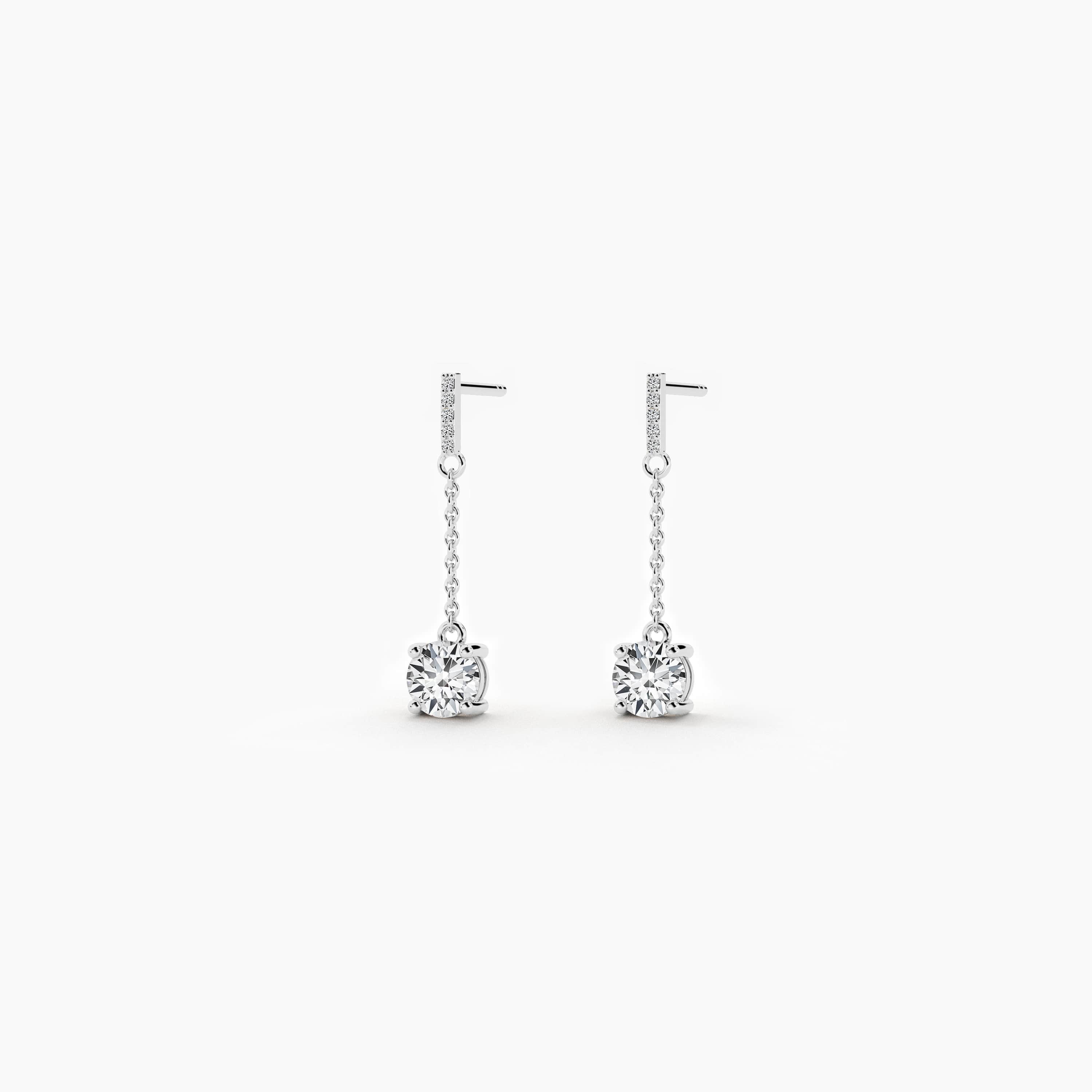 moissanite  diamond drop earring