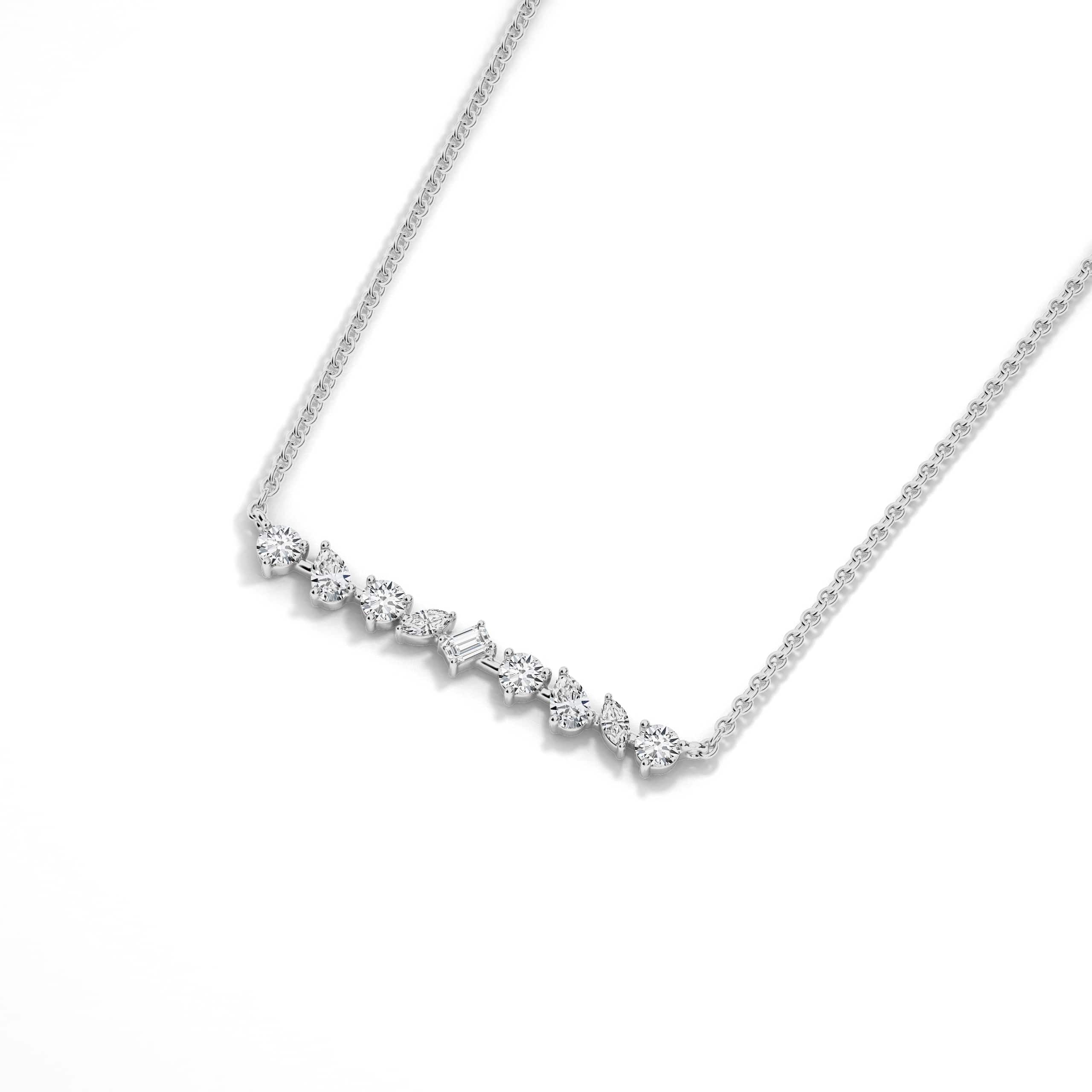 white gold bar necklace