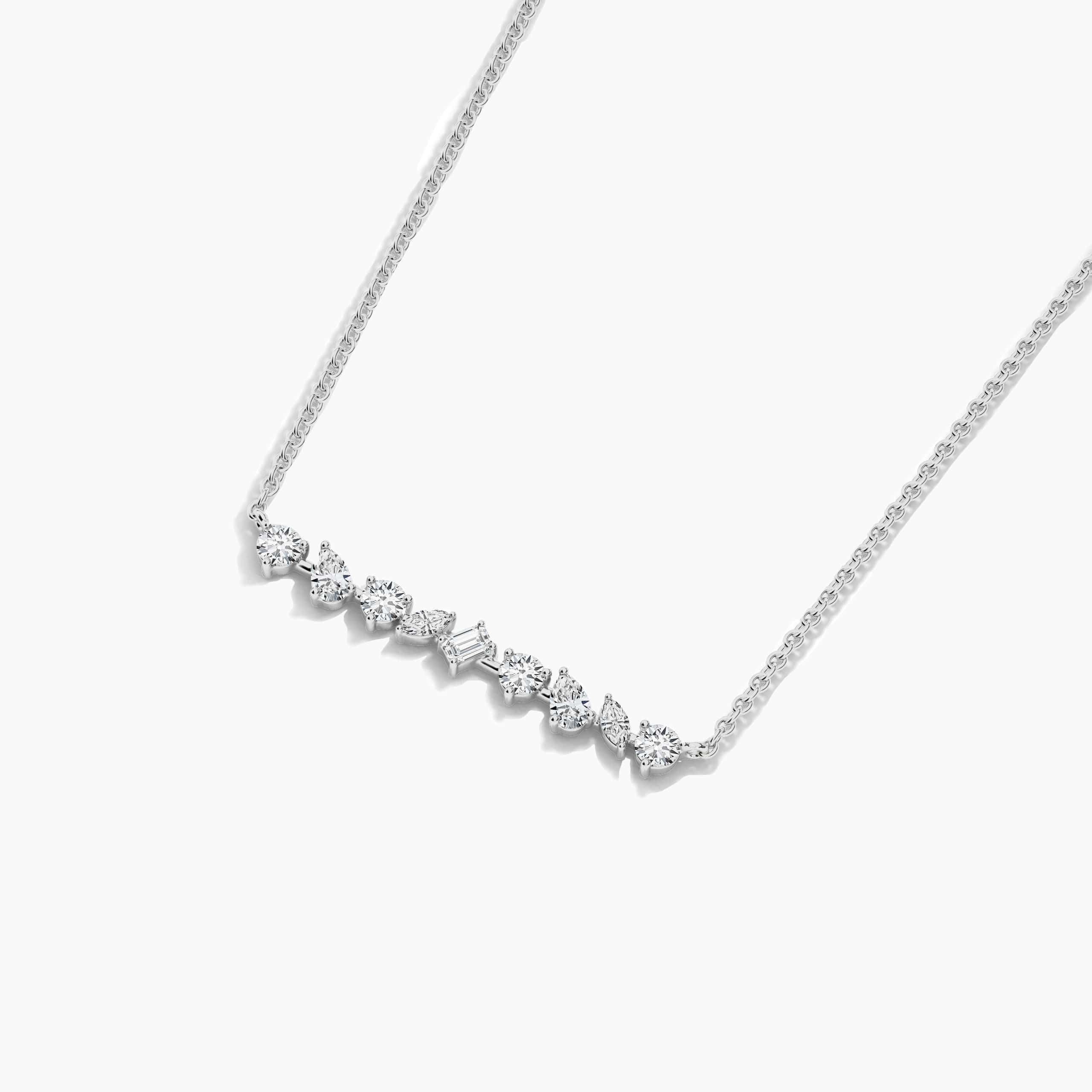 white gold bar necklace