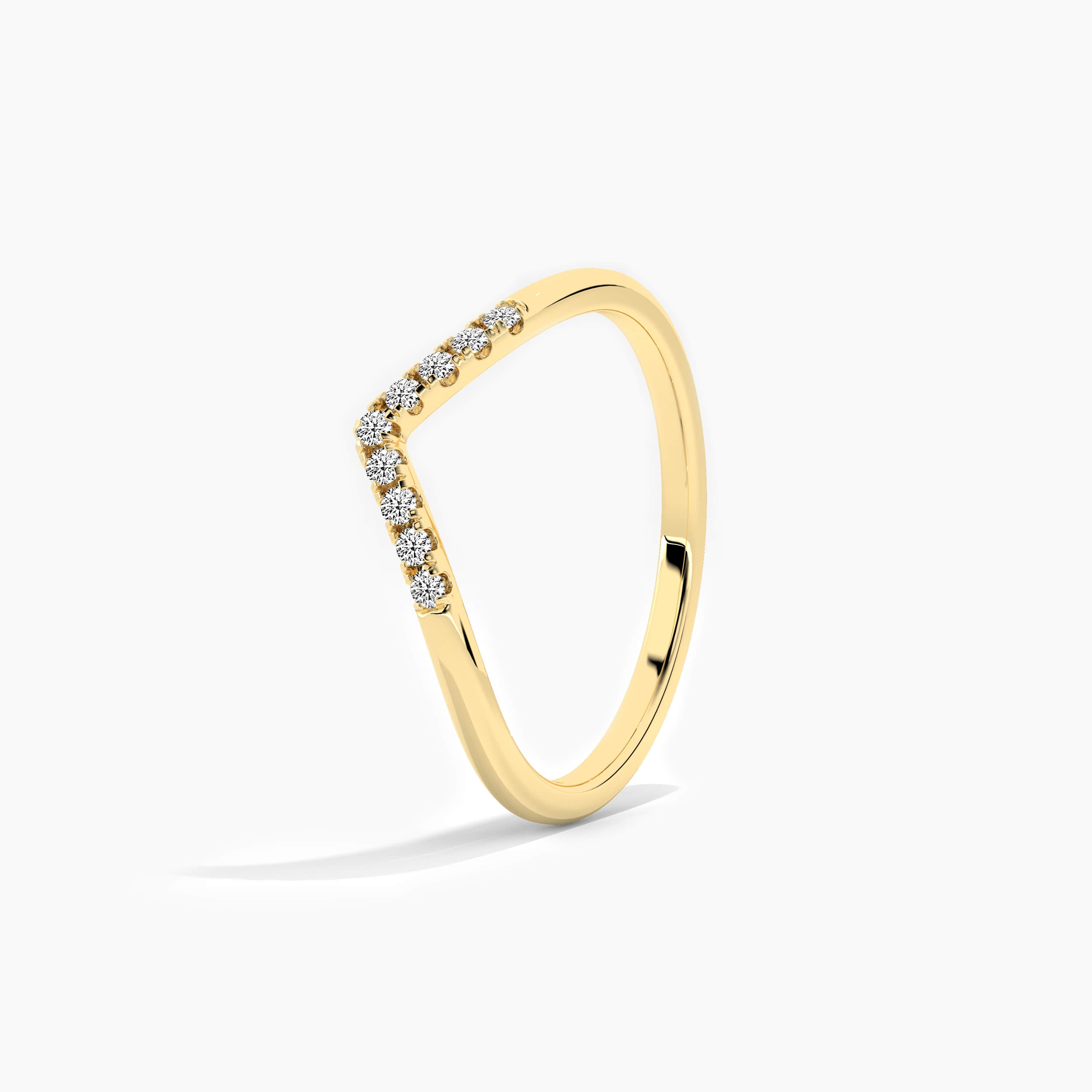 yellow gold round cut lab grown diamond ring
