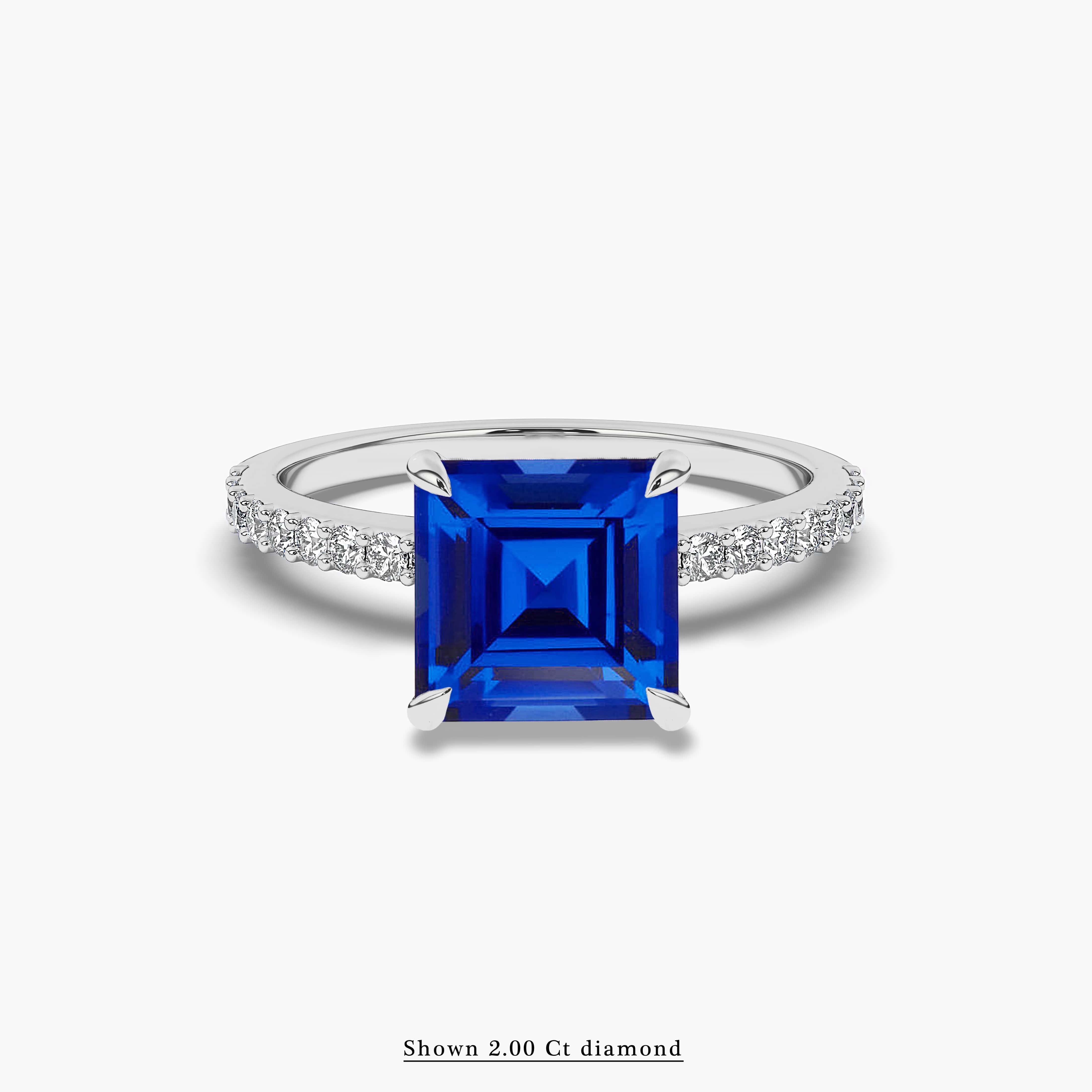 blue sapphire and diamond ring