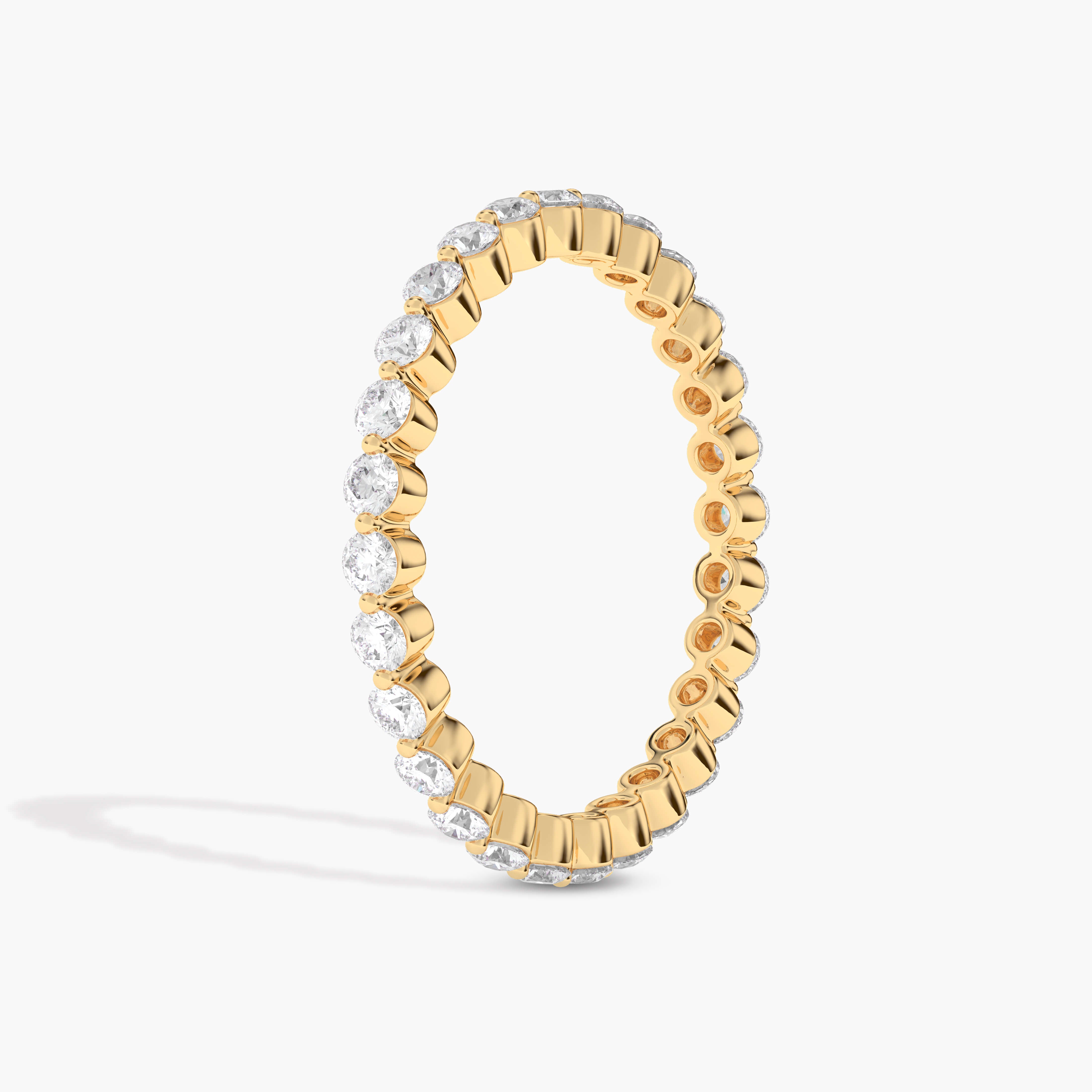 moissanite Diamond Riviera Eternity style Stackable Rings band