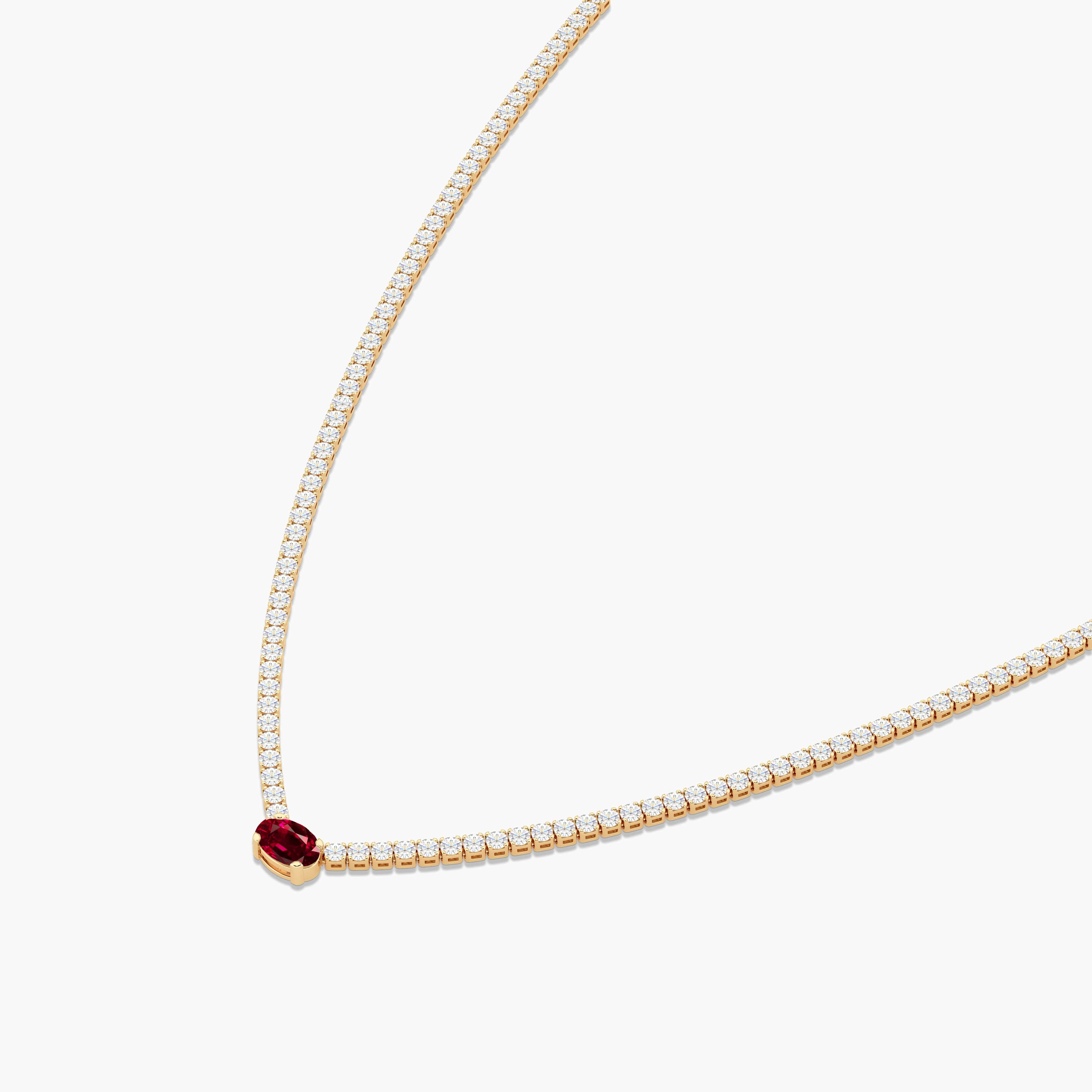 ruby tennis necklace
