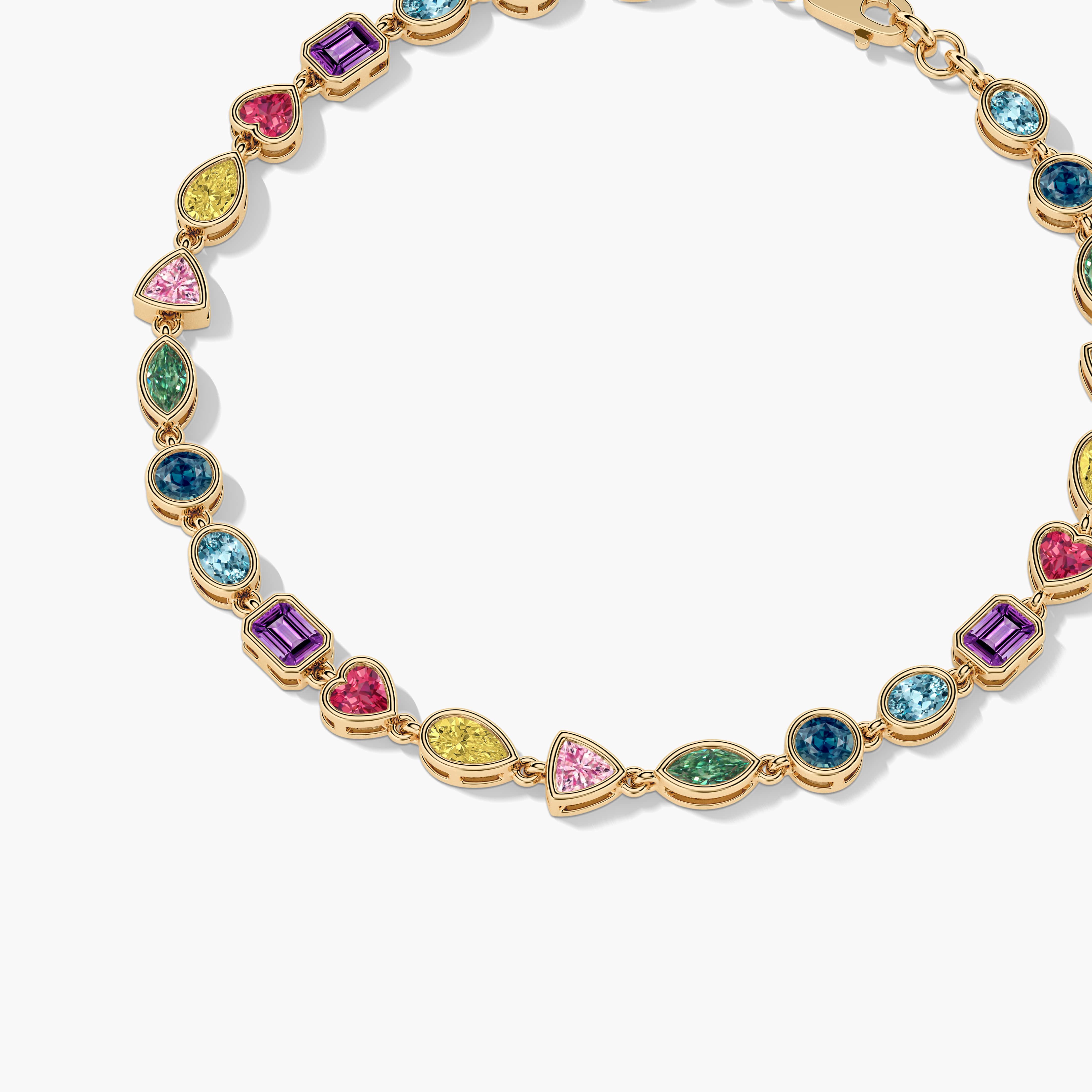 rainbow gemstone tennis bracelet