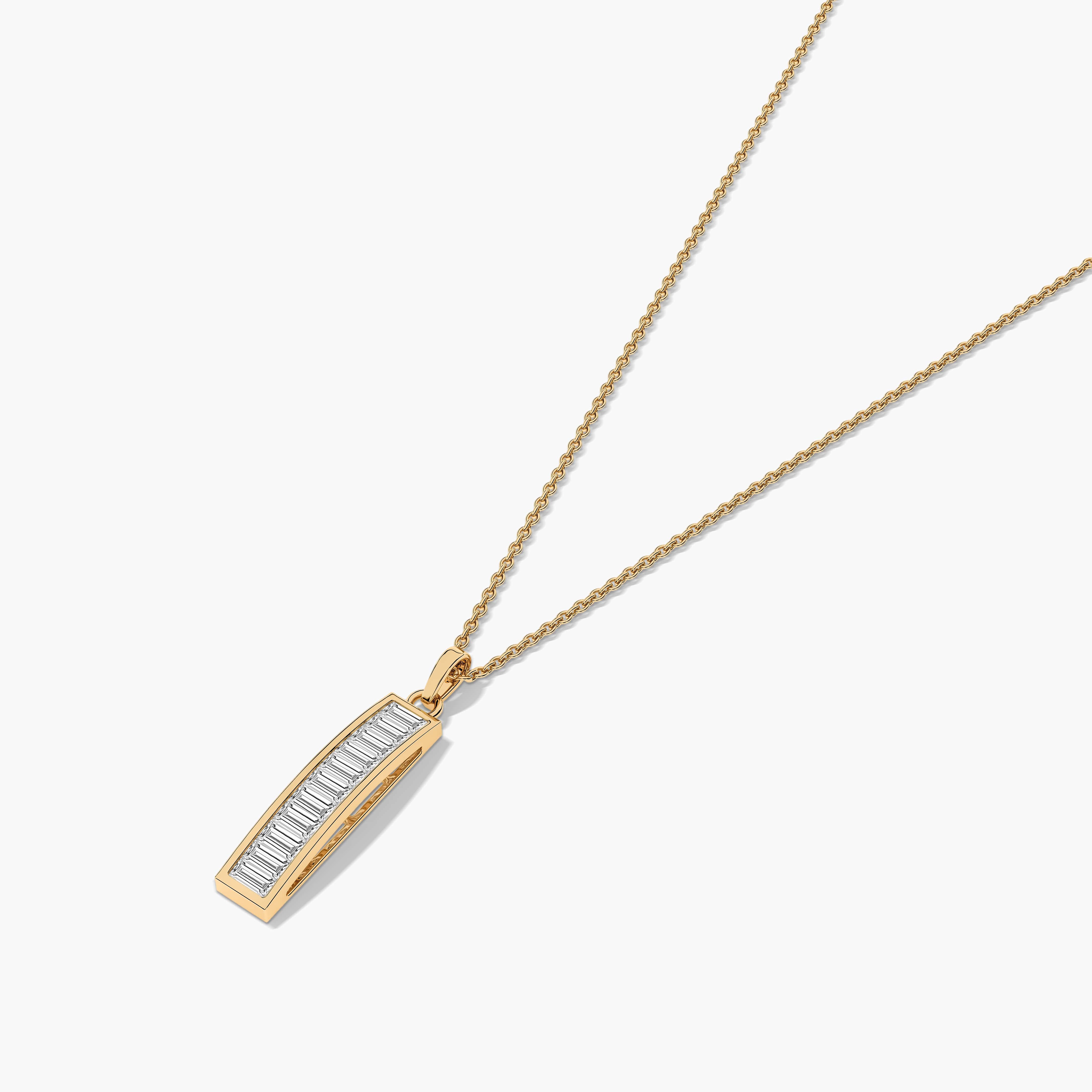 baguette diamond pendant