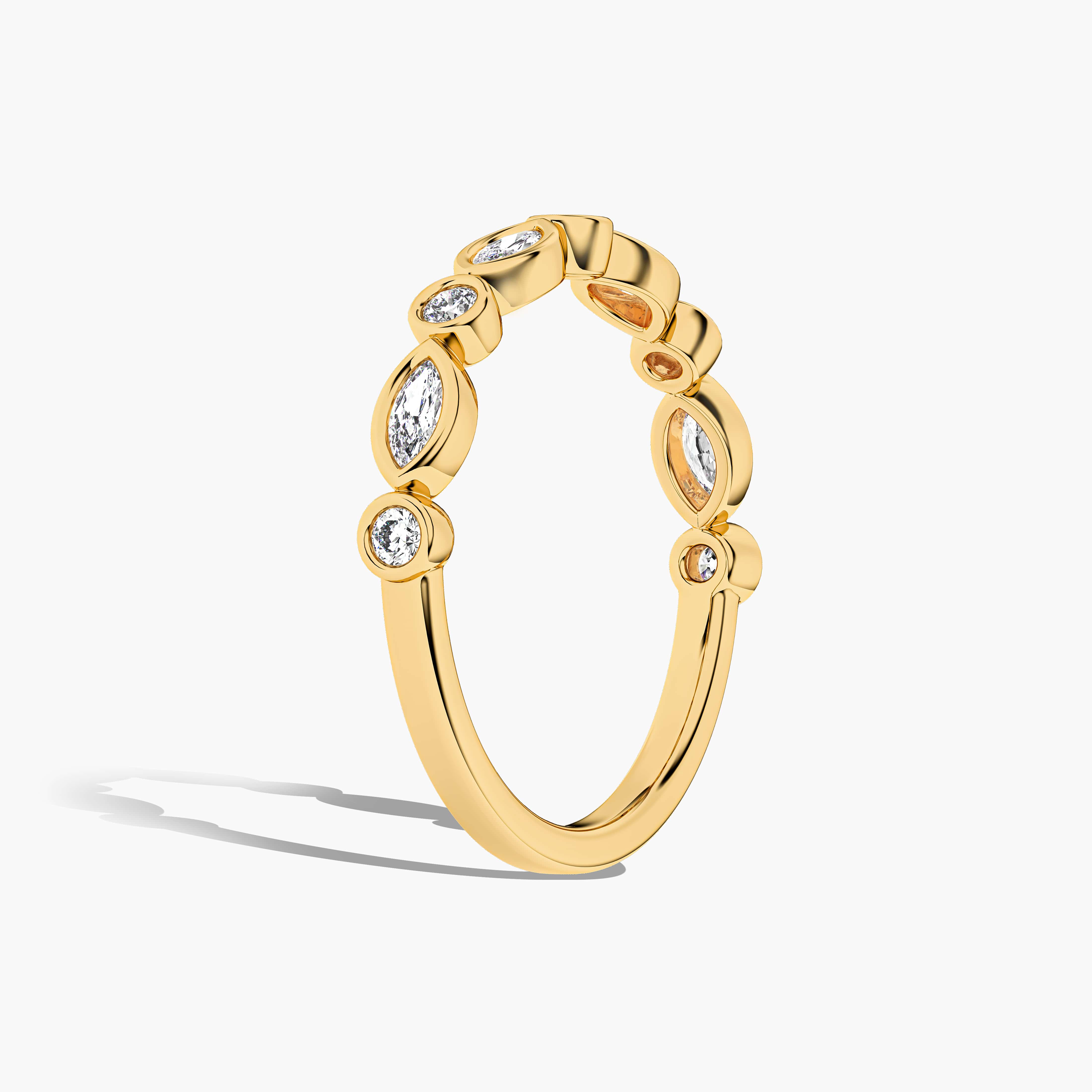 yellow gold marquise diamond