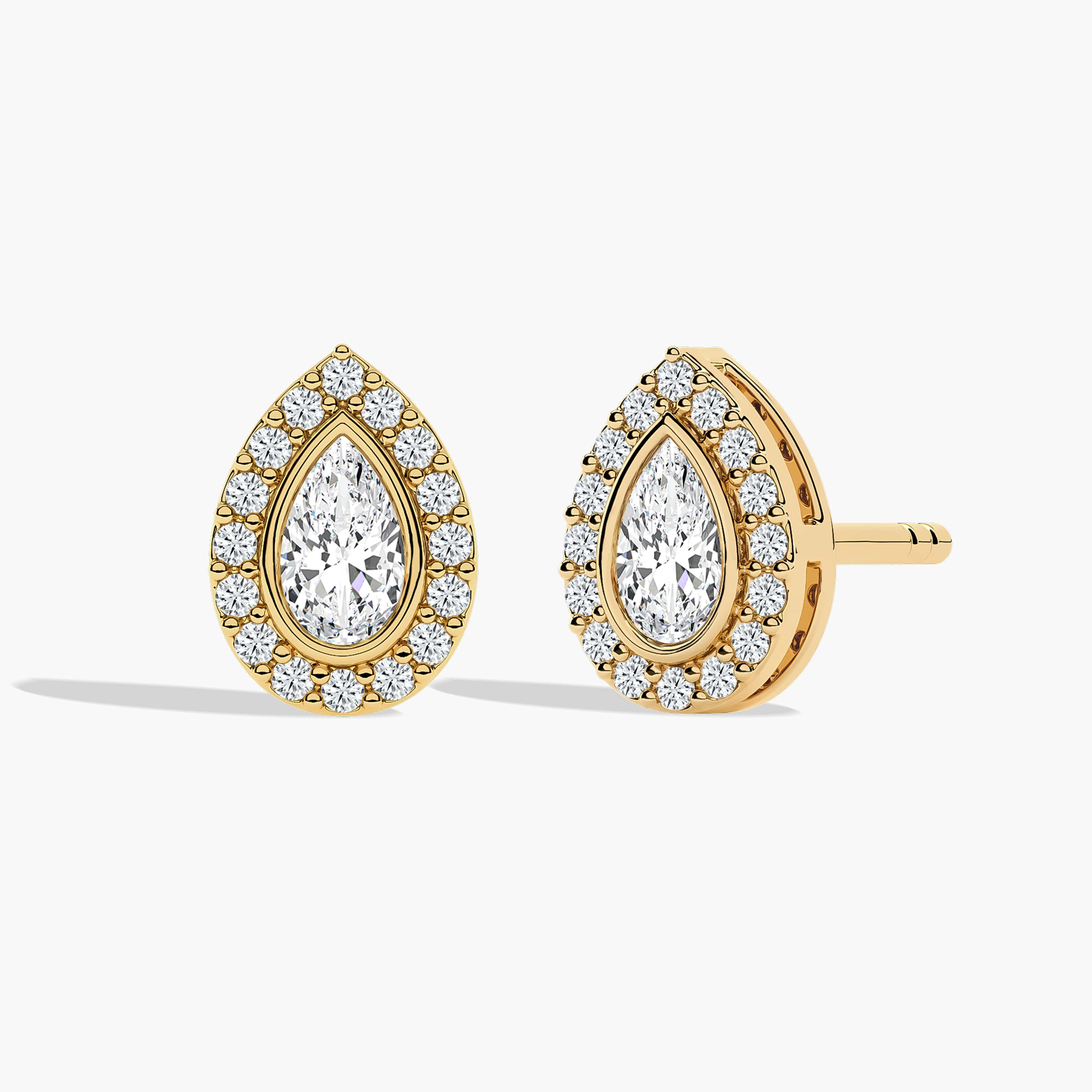 diamond halo earrings studs