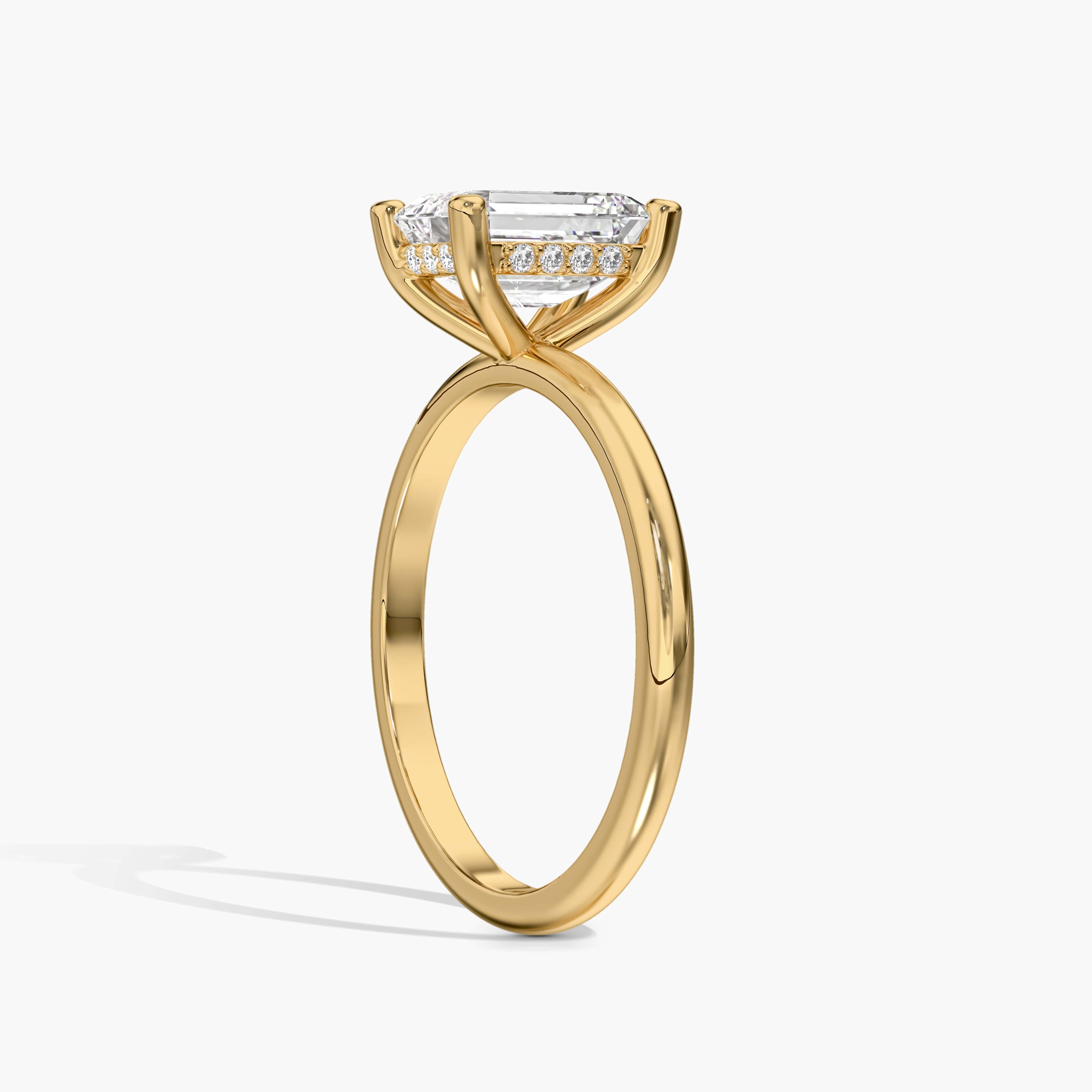 emerald hidden halo ring USA