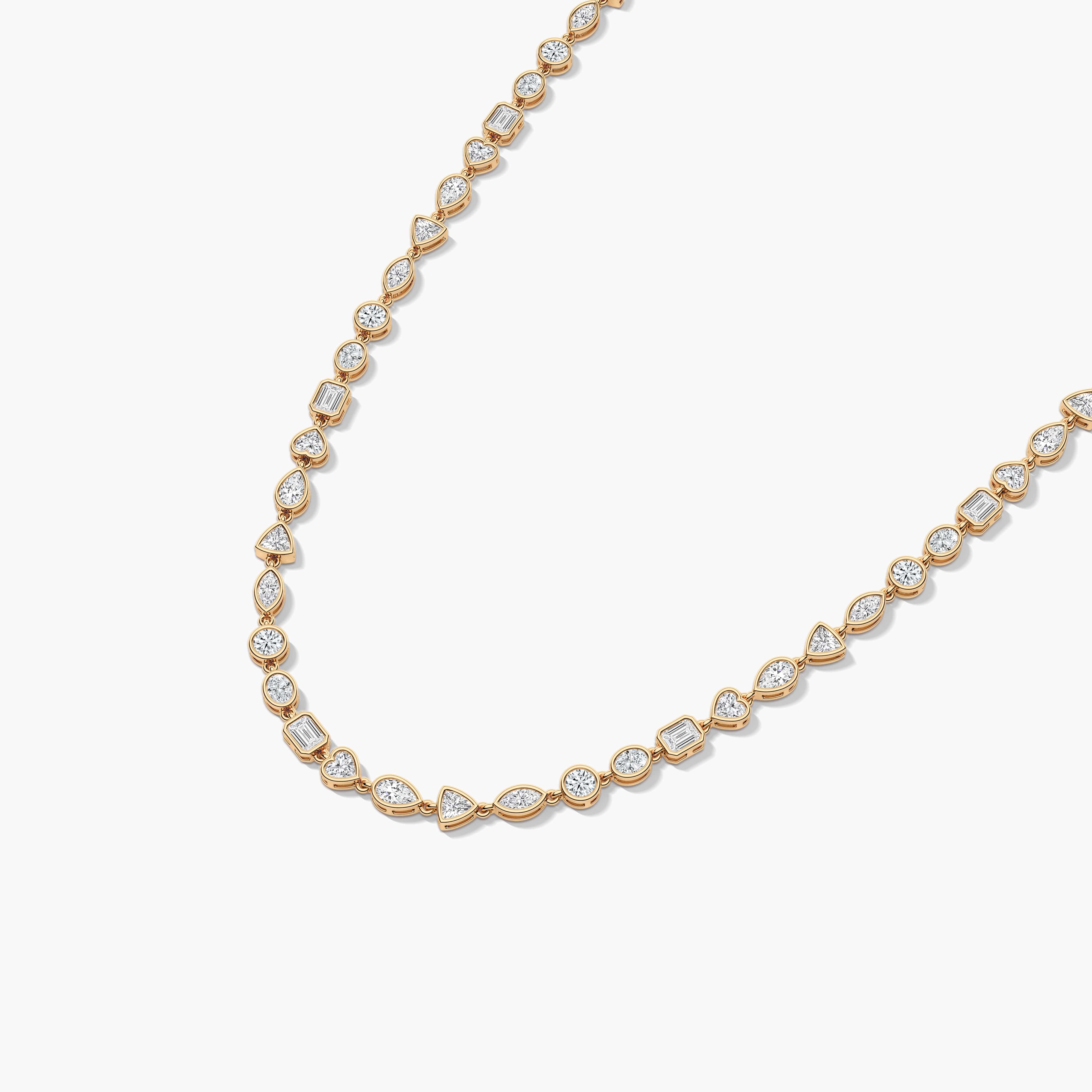 lab grown diamond tennis necklace​